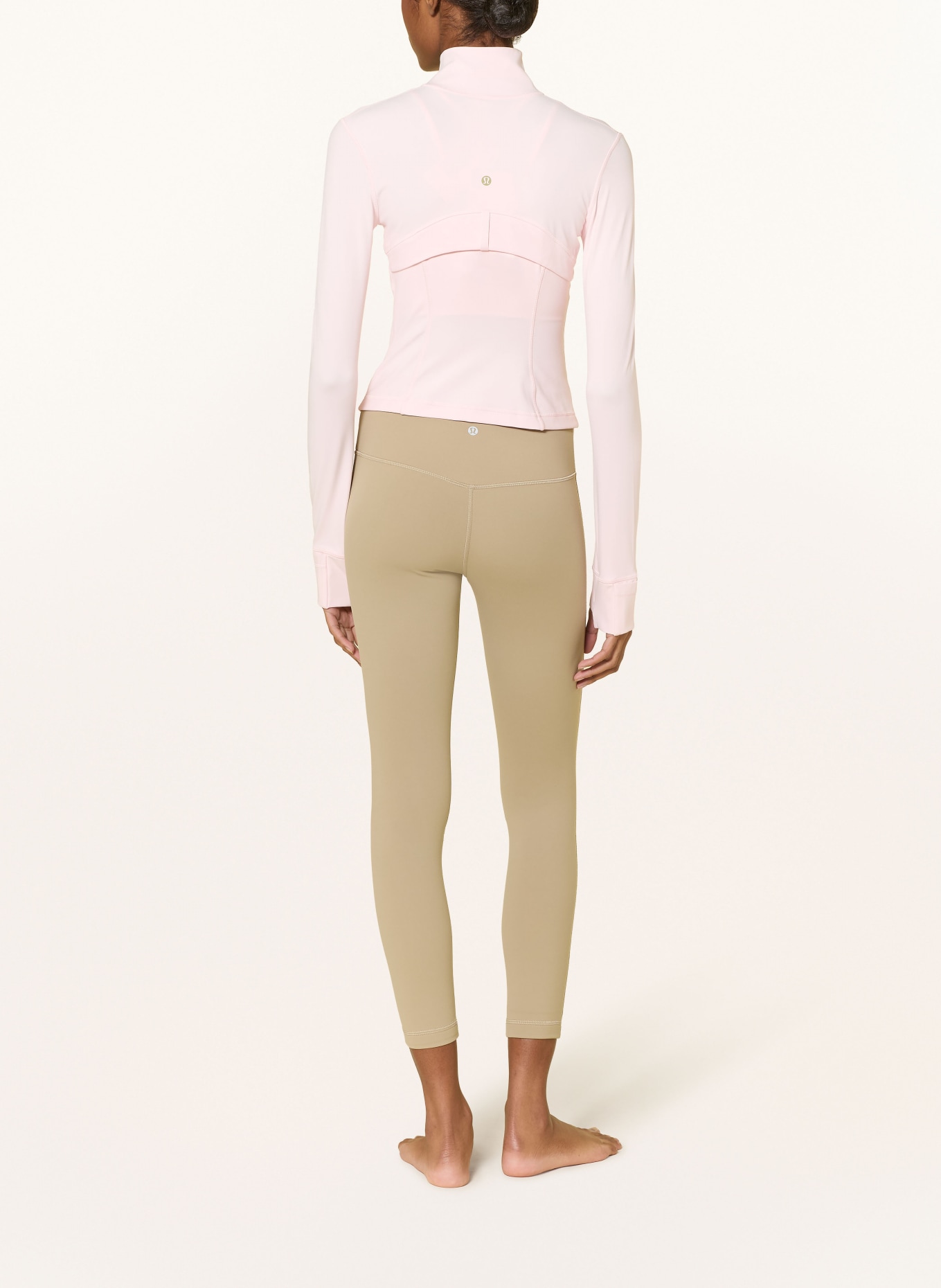 lululemon DEFINE CROPPED yoga jacket: LIGHT PINK