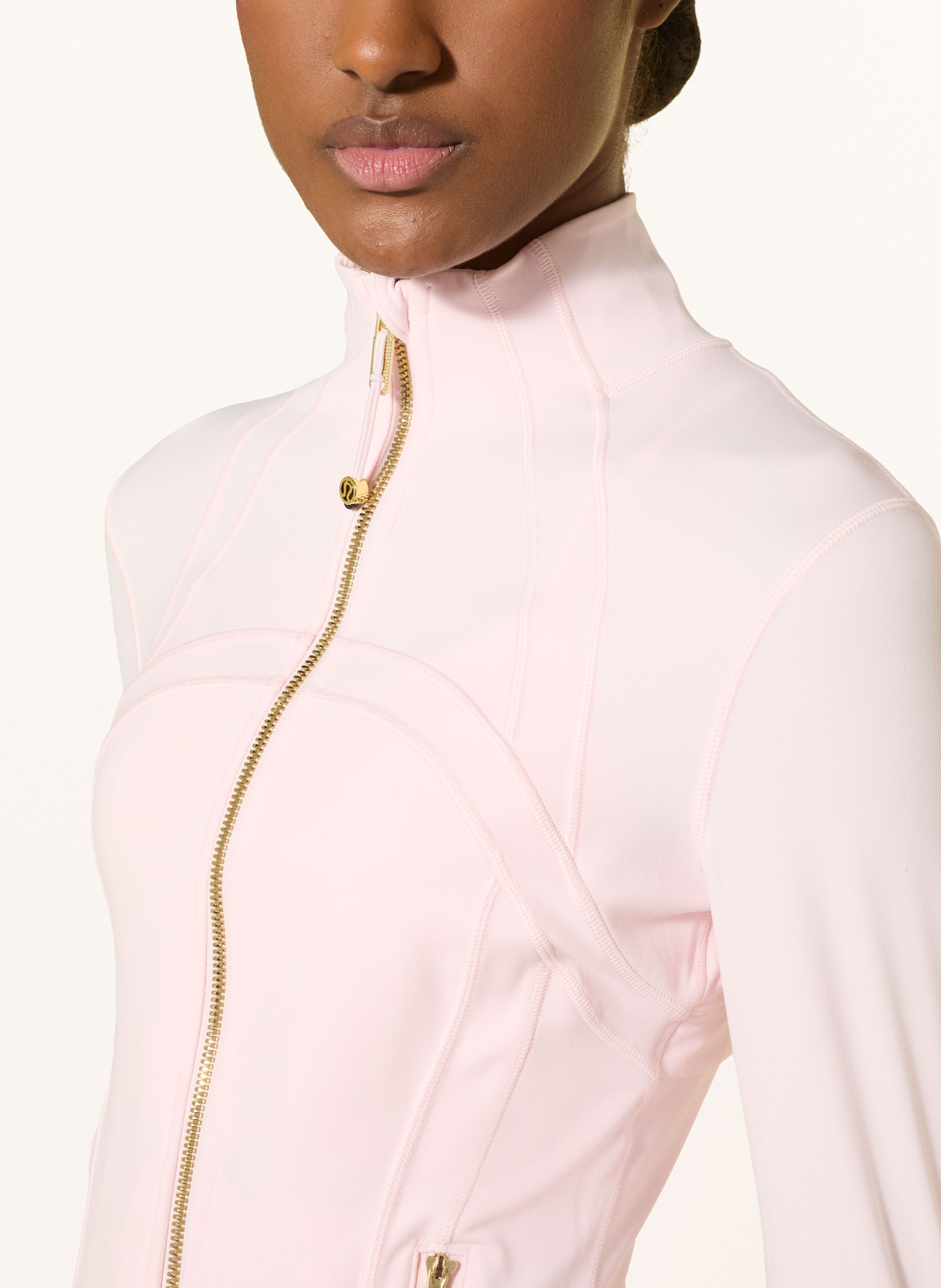 lululemon DEFINE CROPPED yoga jacket: LIGHT PINK
