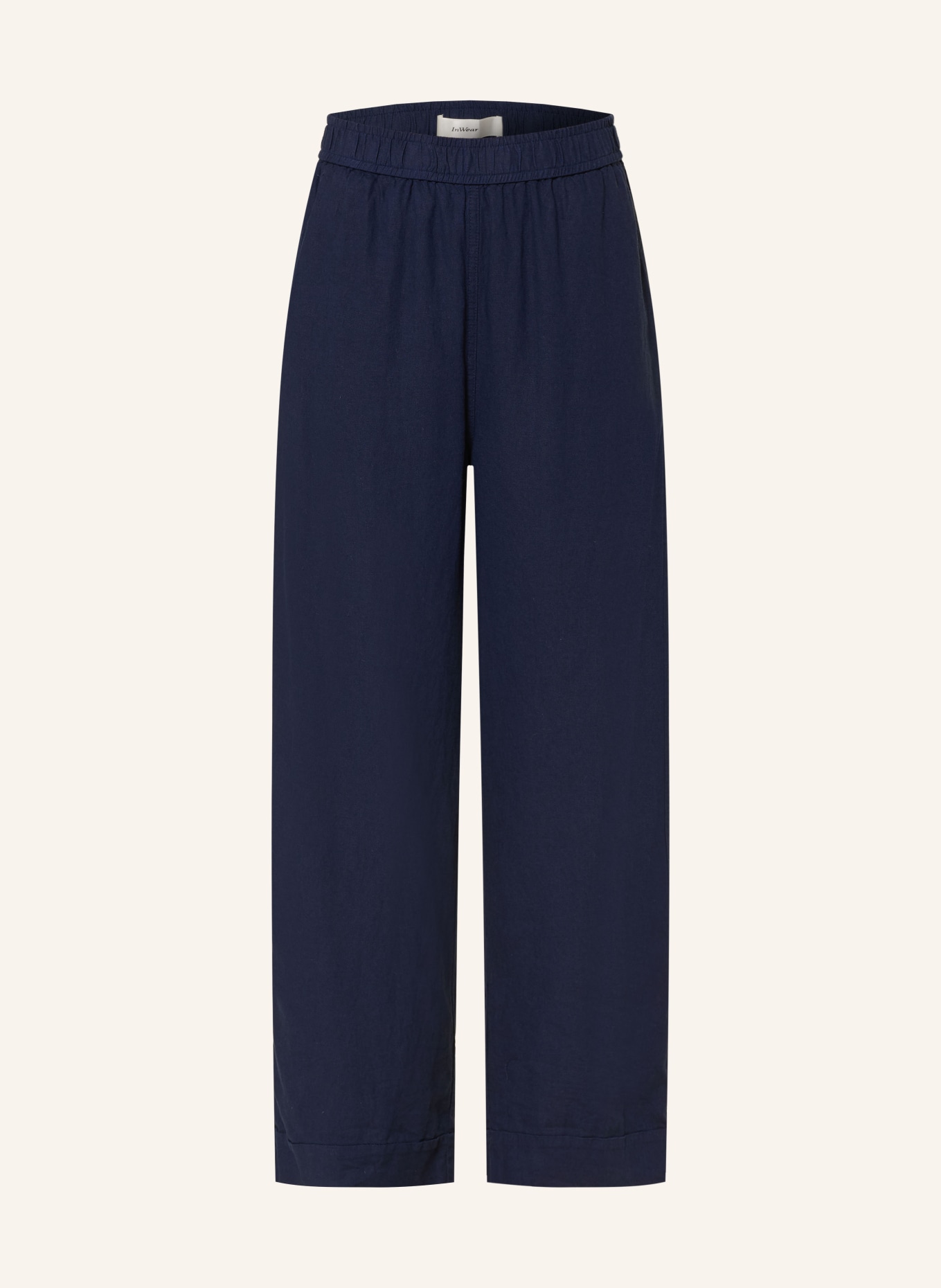 InWear rIMONEIW 7/8 trousers with linen: DARK BLUE