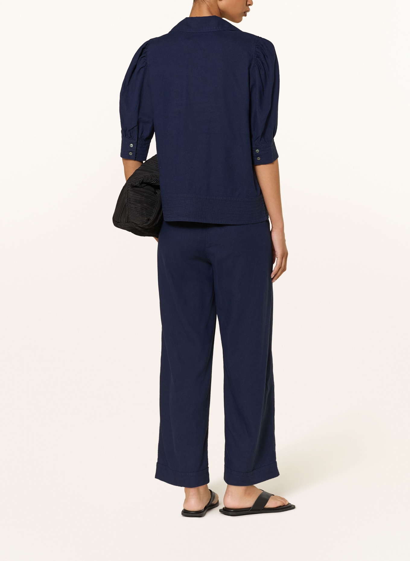 InWear rIMONEIW 7/8 trousers with linen: DARK BLUE