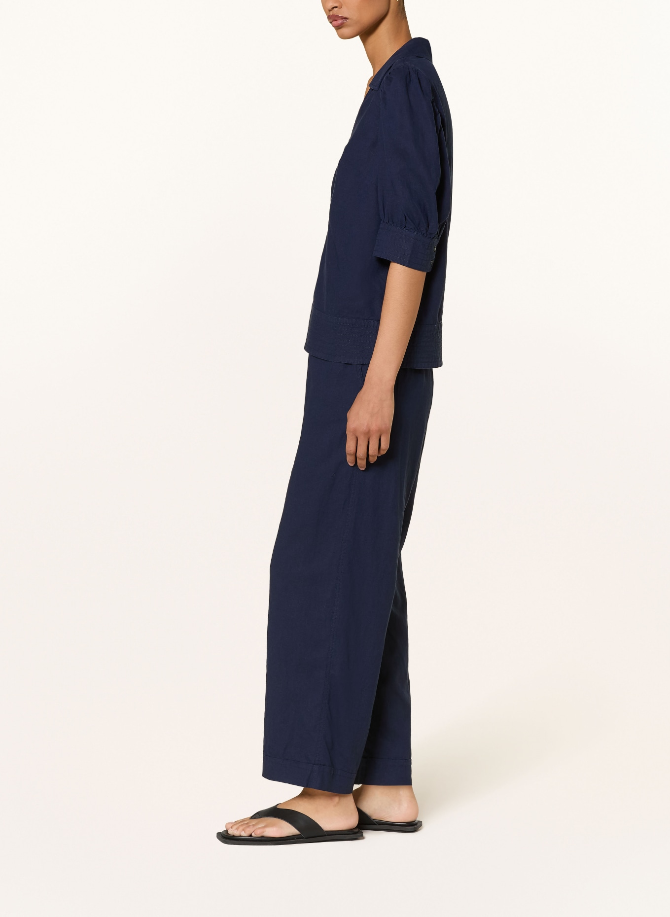 InWear rIMONEIW 7/8 trousers with linen: DARK BLUE