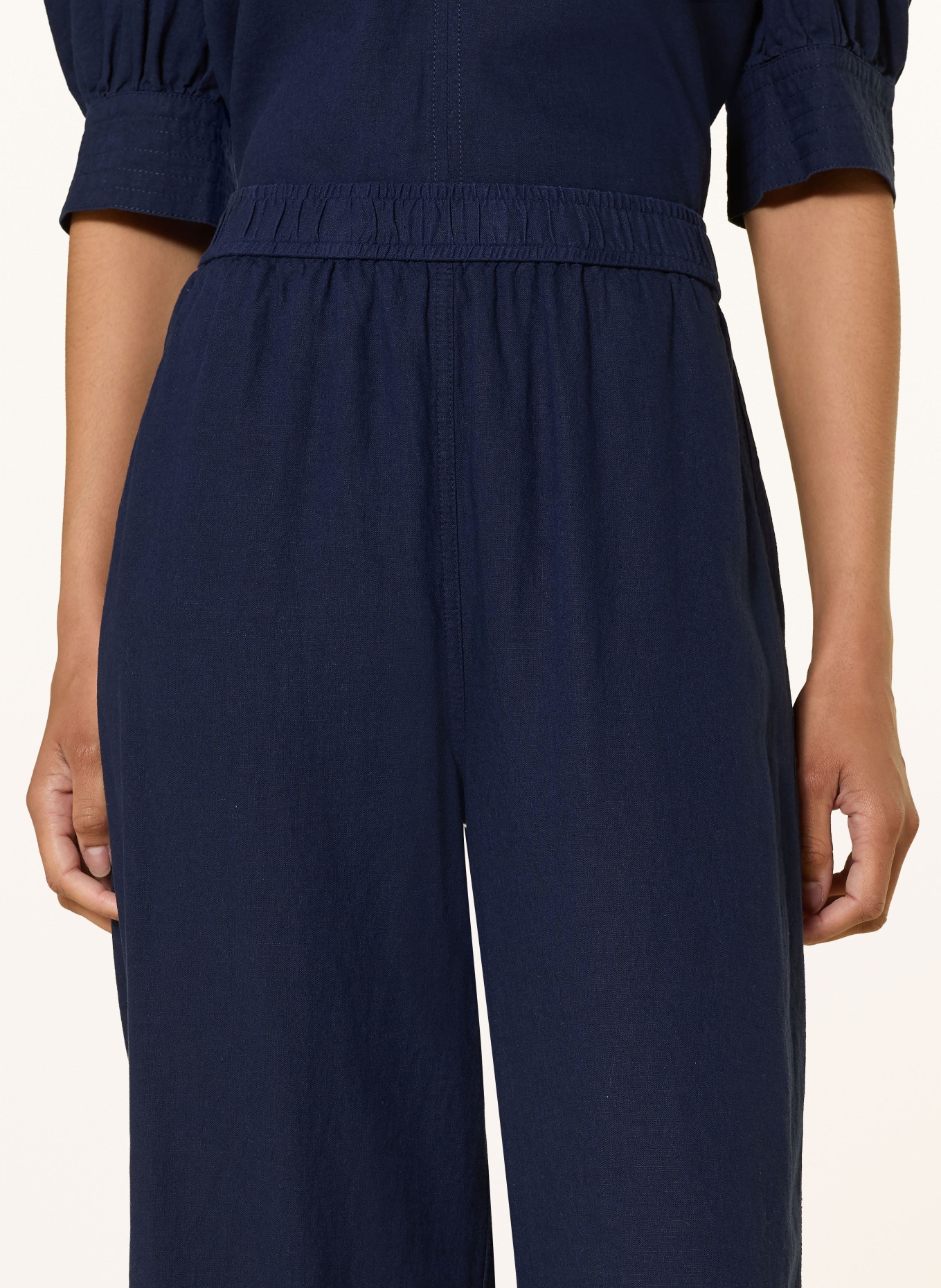 InWear rIMONEIW 7/8 trousers with linen: DARK BLUE