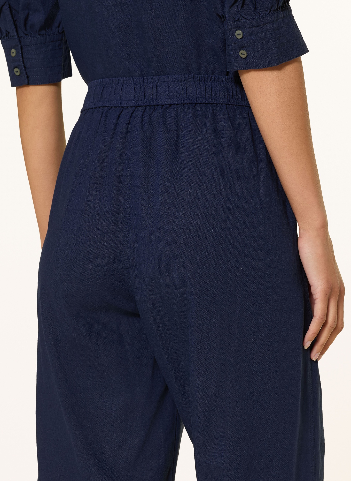InWear rIMONEIW 7/8 trousers with linen: DARK BLUE