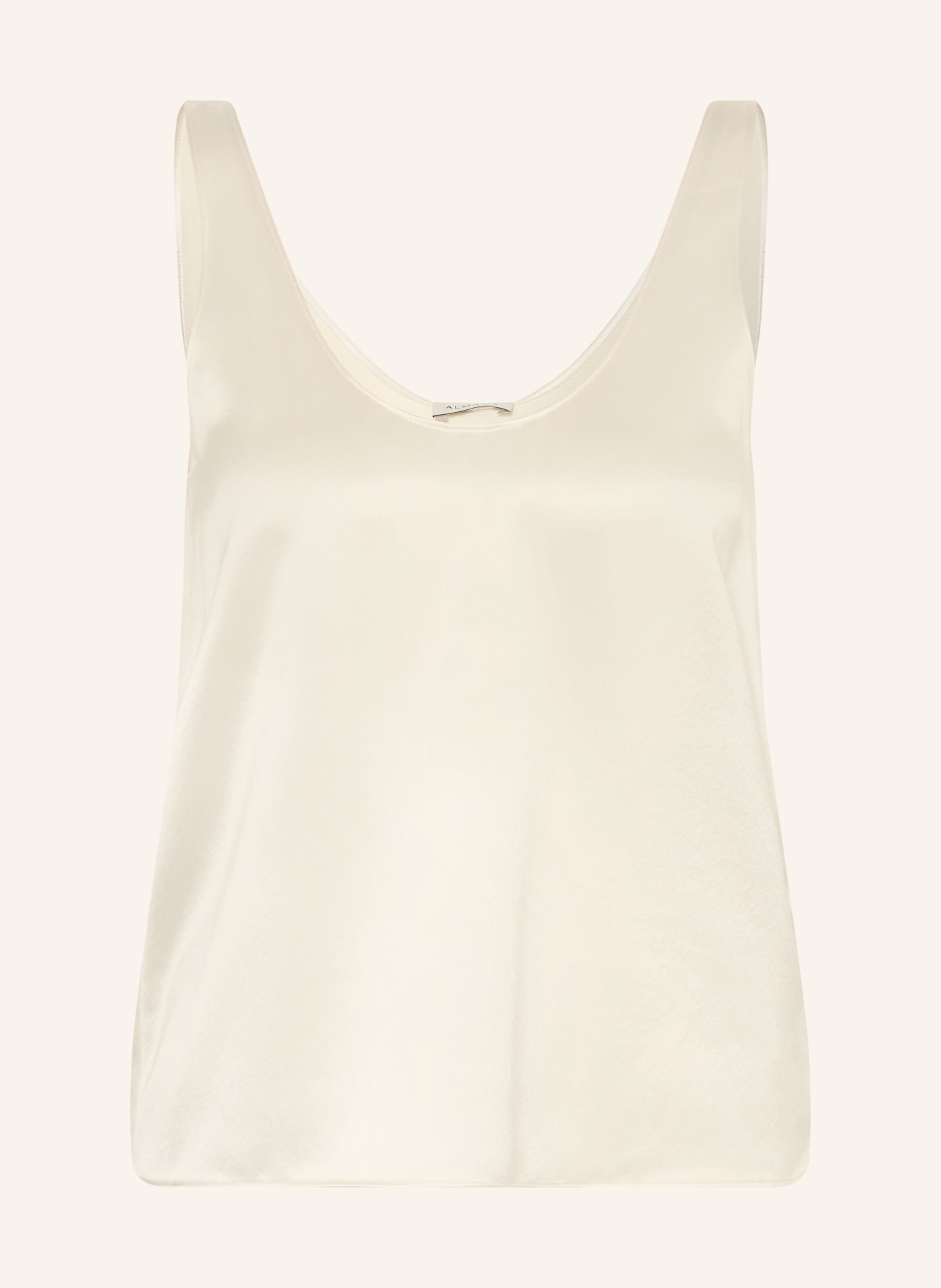 ALMADA LABEL Top en satin ROMY: ÉCRU