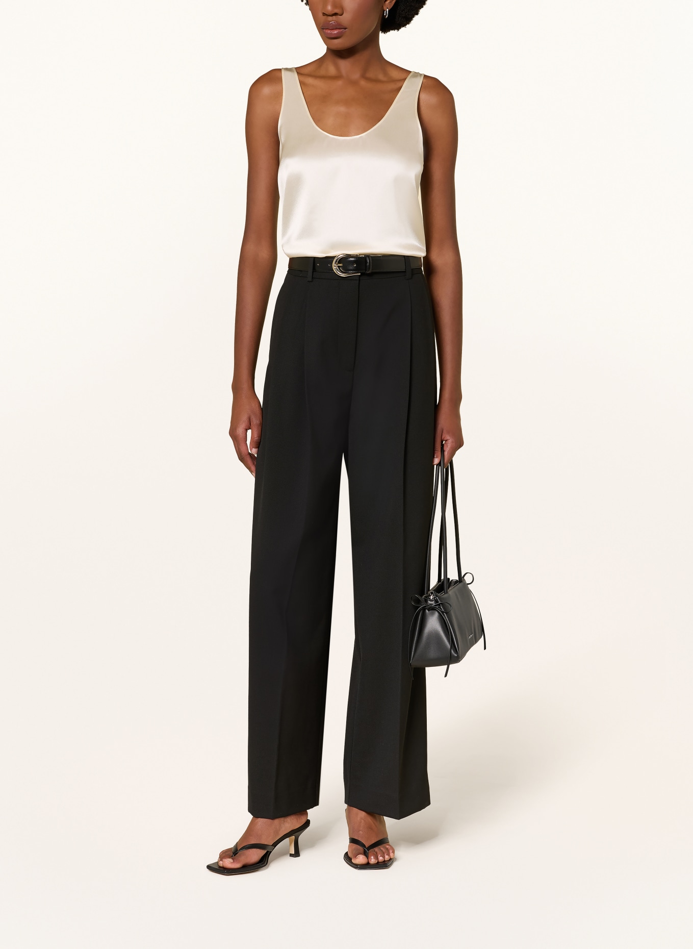 ALMADA LABEL Top en satin ROMY: ÉCRU