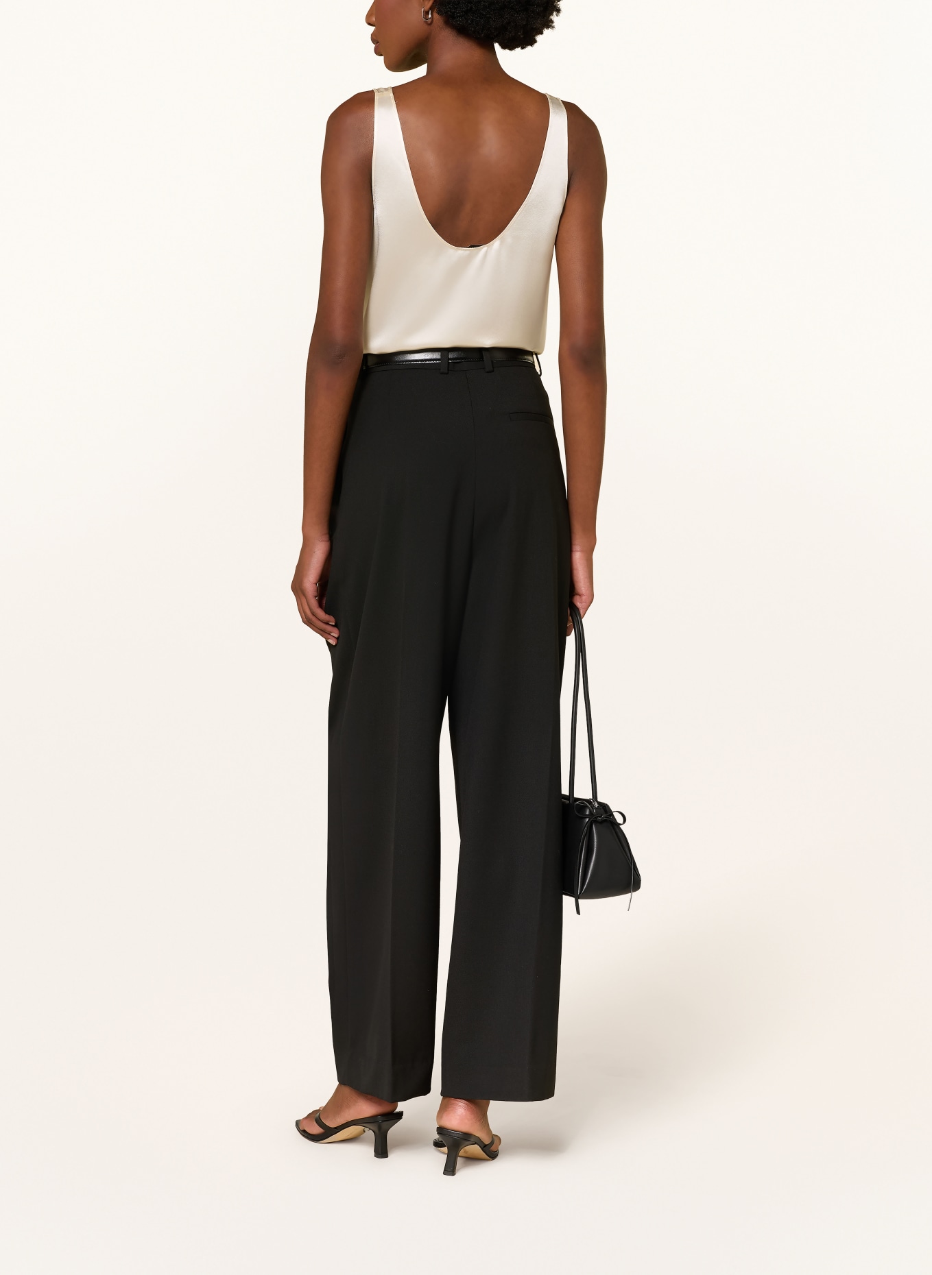 ALMADA LABEL Top en satin ROMY: ÉCRU
