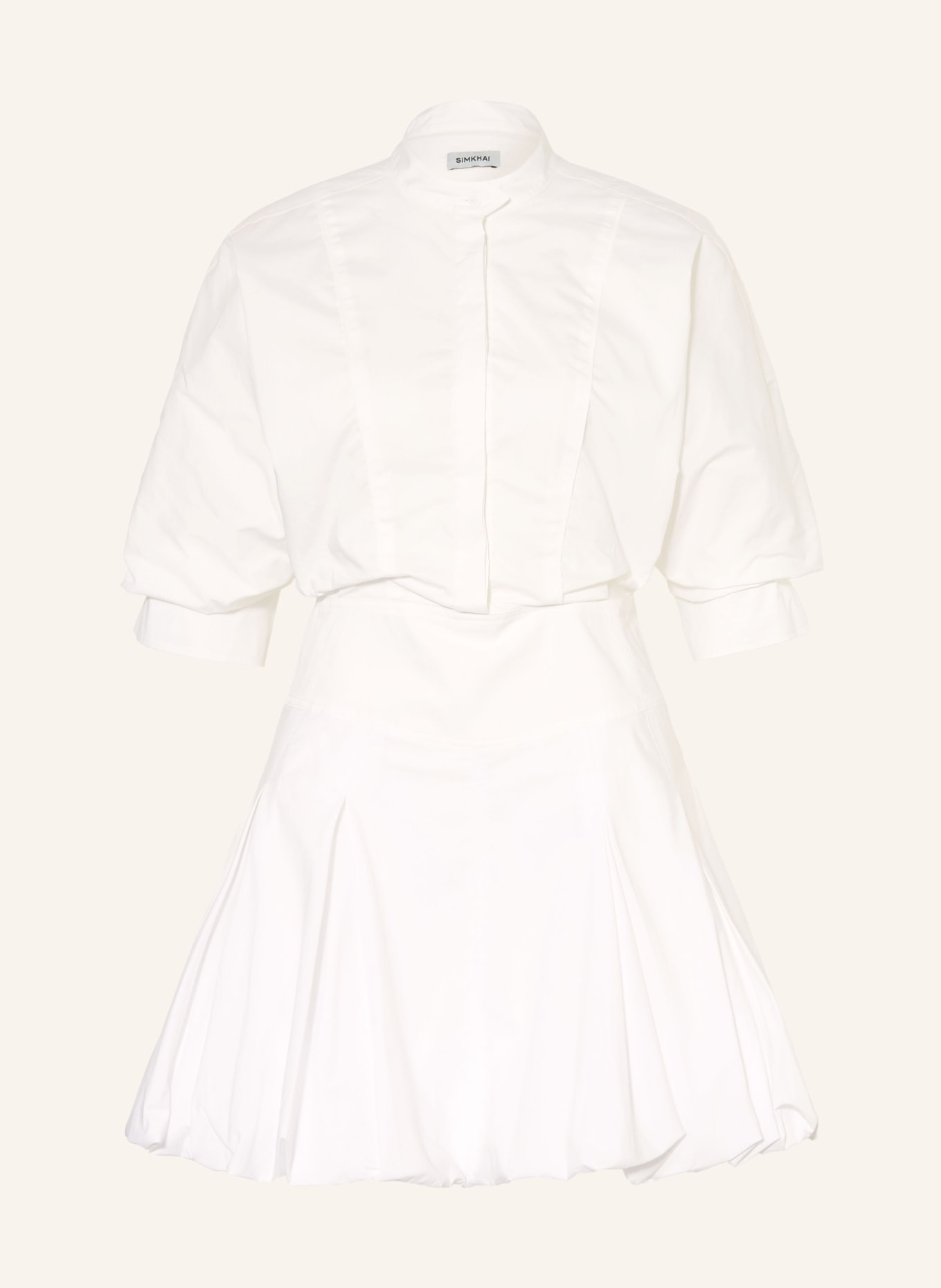 SIMKHAI Dress EFFIE with 3/4 sleeves: WHITE