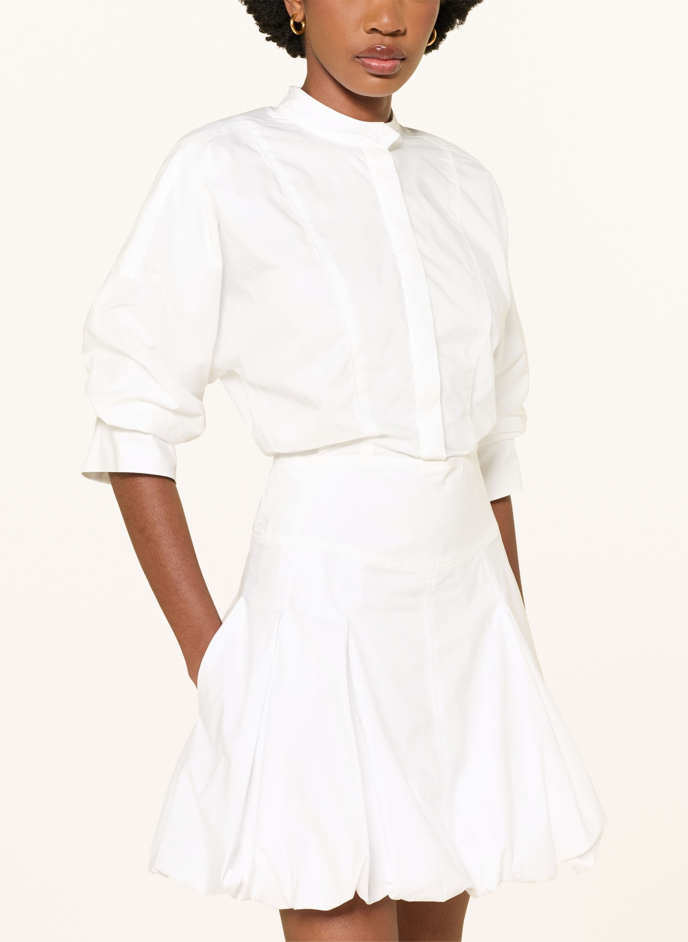 SIMKHAI Dress EFFIE with 3/4 sleeves: WHITE