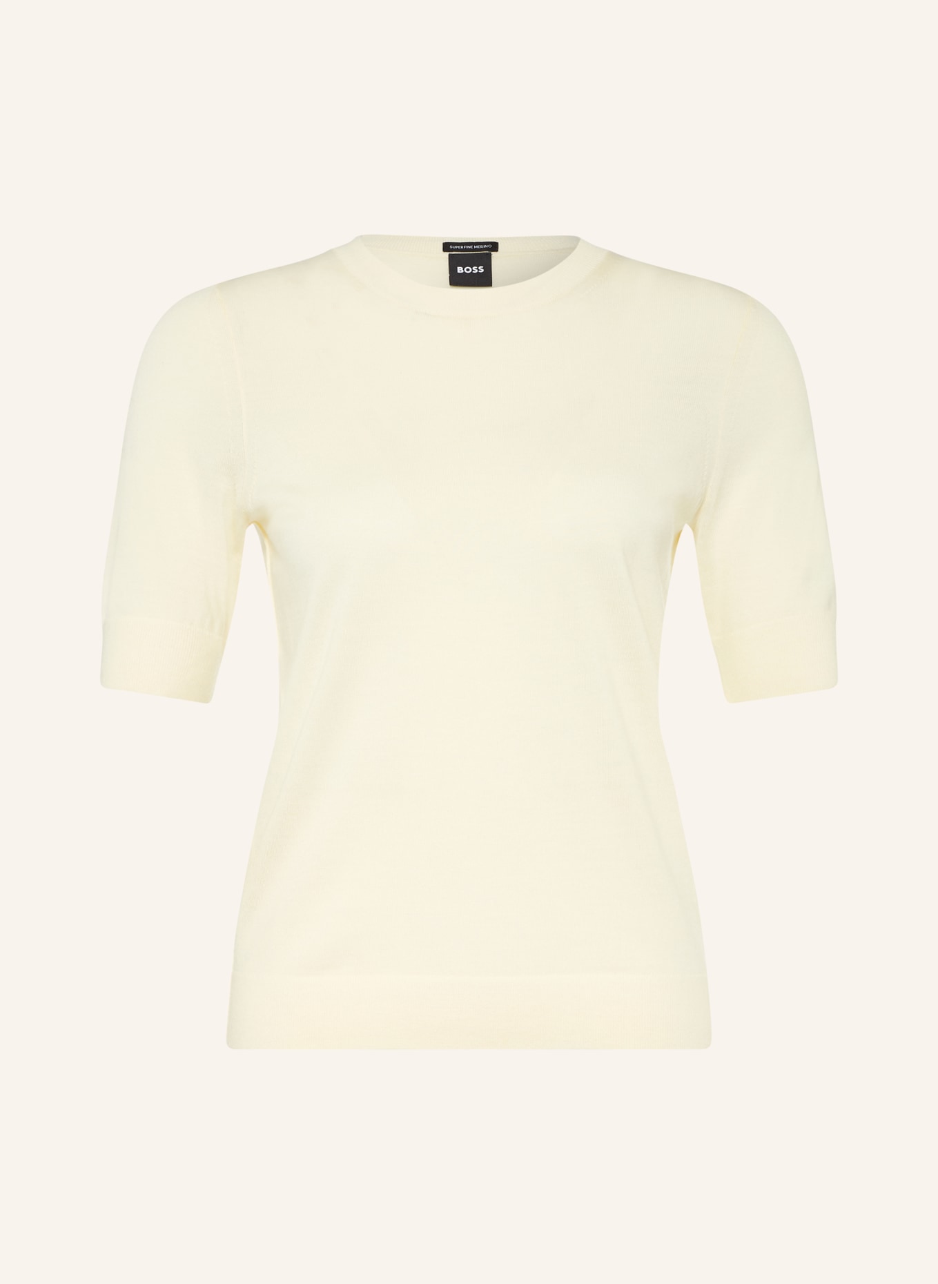BOSS Strickshirt FARBELLA: CREME