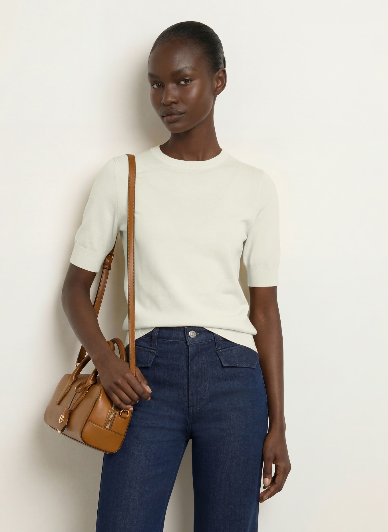 BOSS Strickshirt FARBELLA: CREME