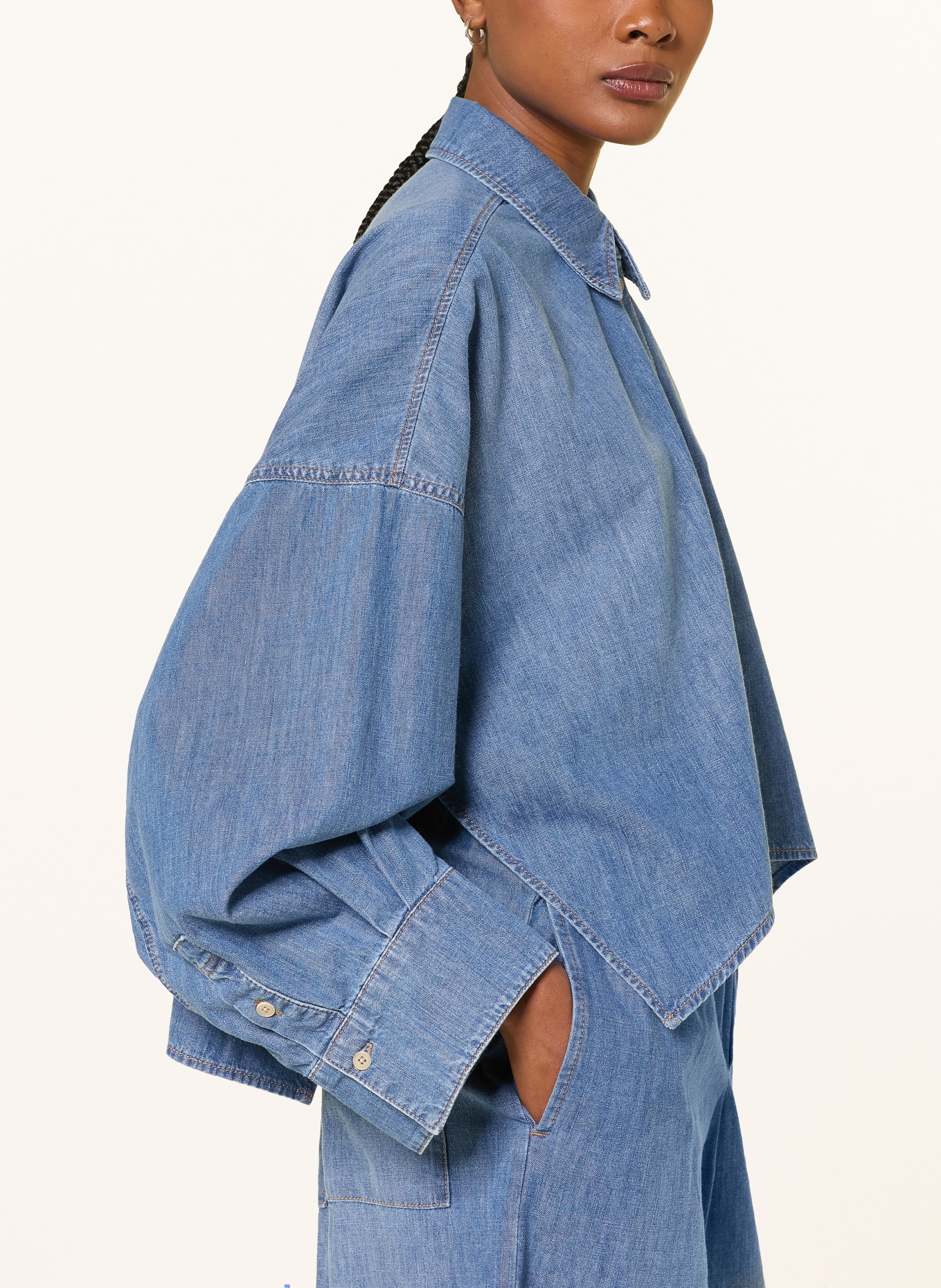 DRYKORN OSHIA denim blouse: BLUE