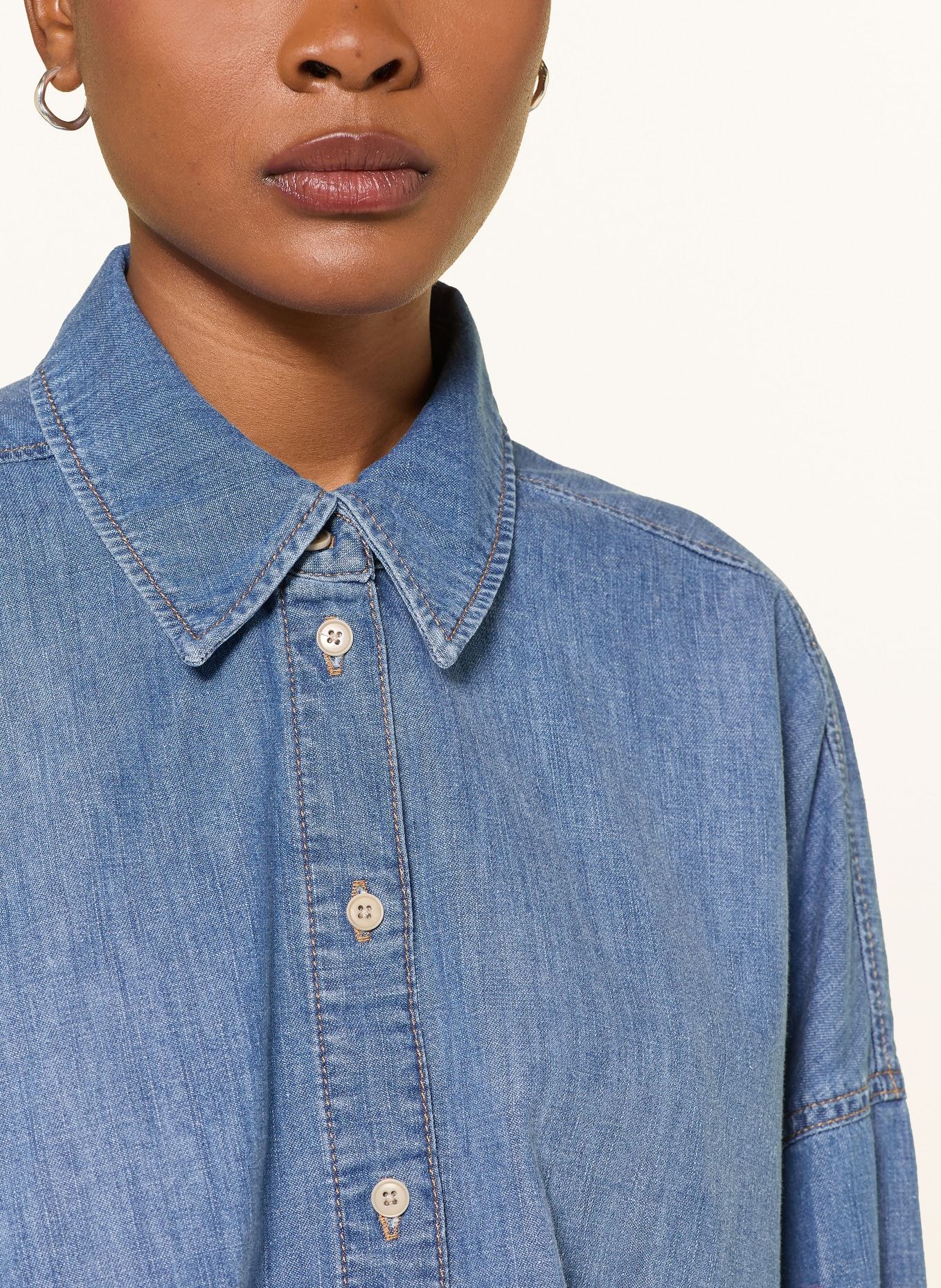 DRYKORN OSHIA denim blouse: BLUE
