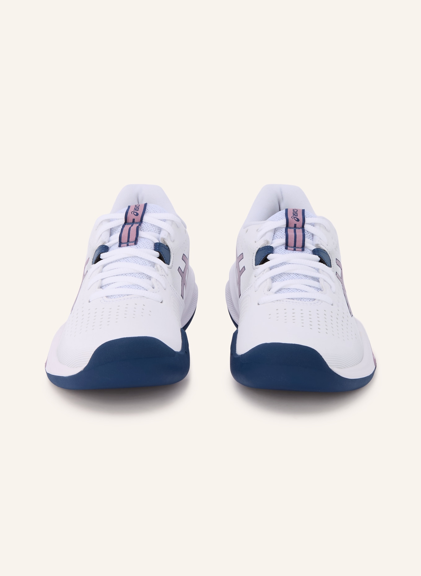 ASICS Chaussures de tennis GEL-CHALLENGER 15: BLANC / VIEUX ROSE / BLEU FONCÉ
