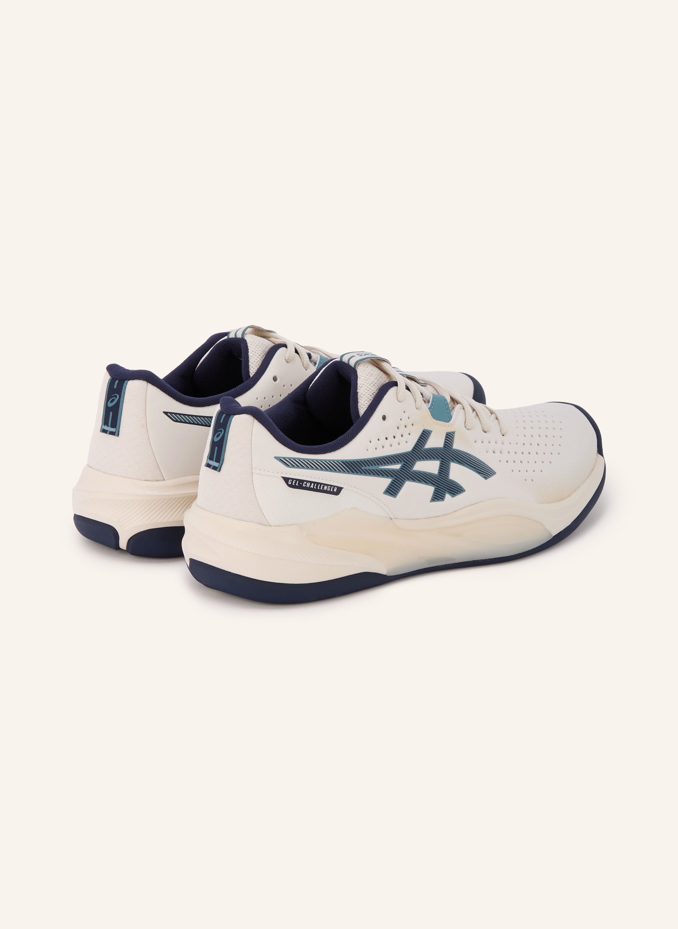 ASICS Tennisschoenen GEL-CHALLENGER 15: CRÈME / GROEN / DONKERBLAUW