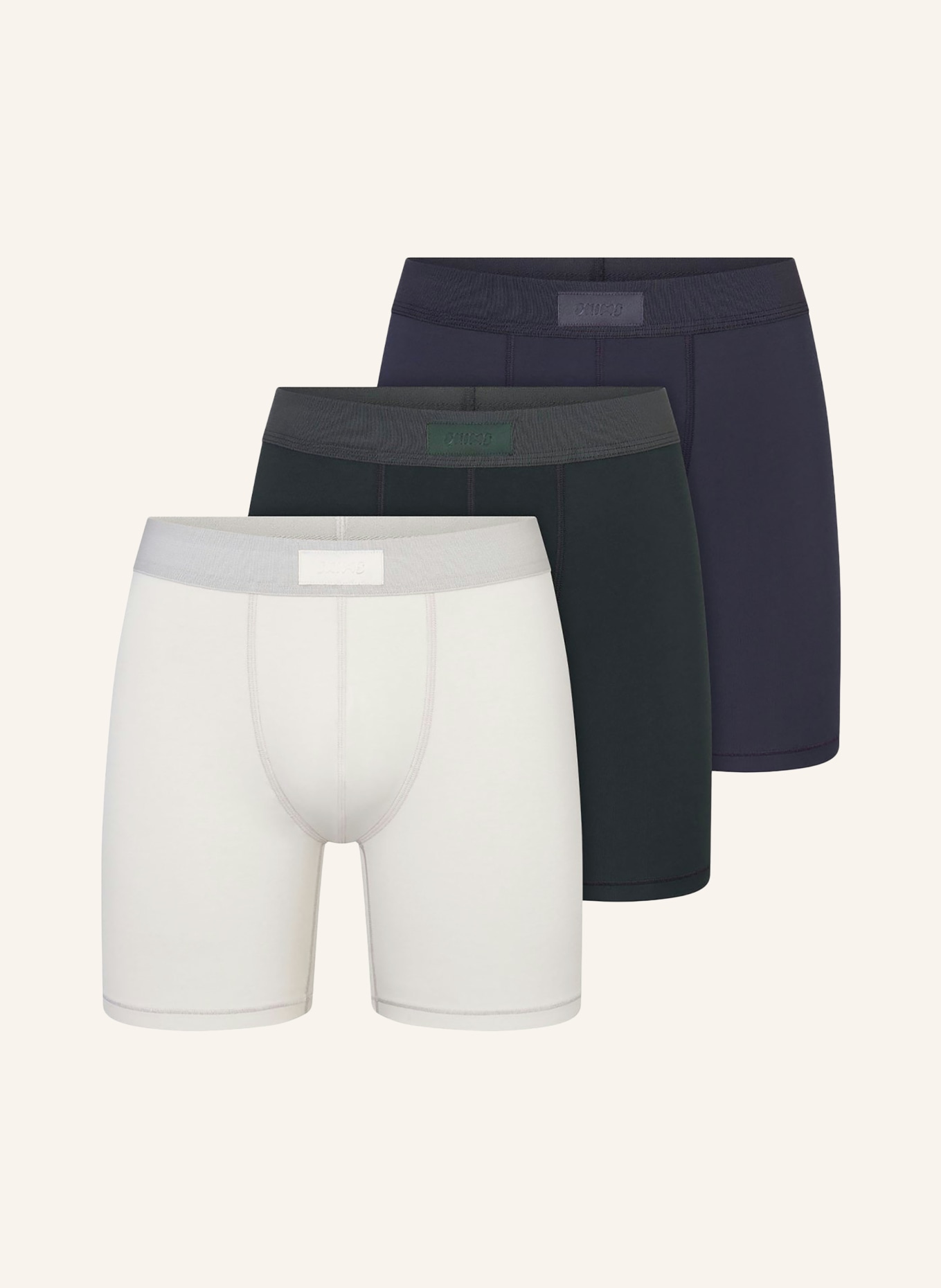 SKIMS 3-pack of SKIMS COTTON boxer shorts: BLUE BLACK MULTI