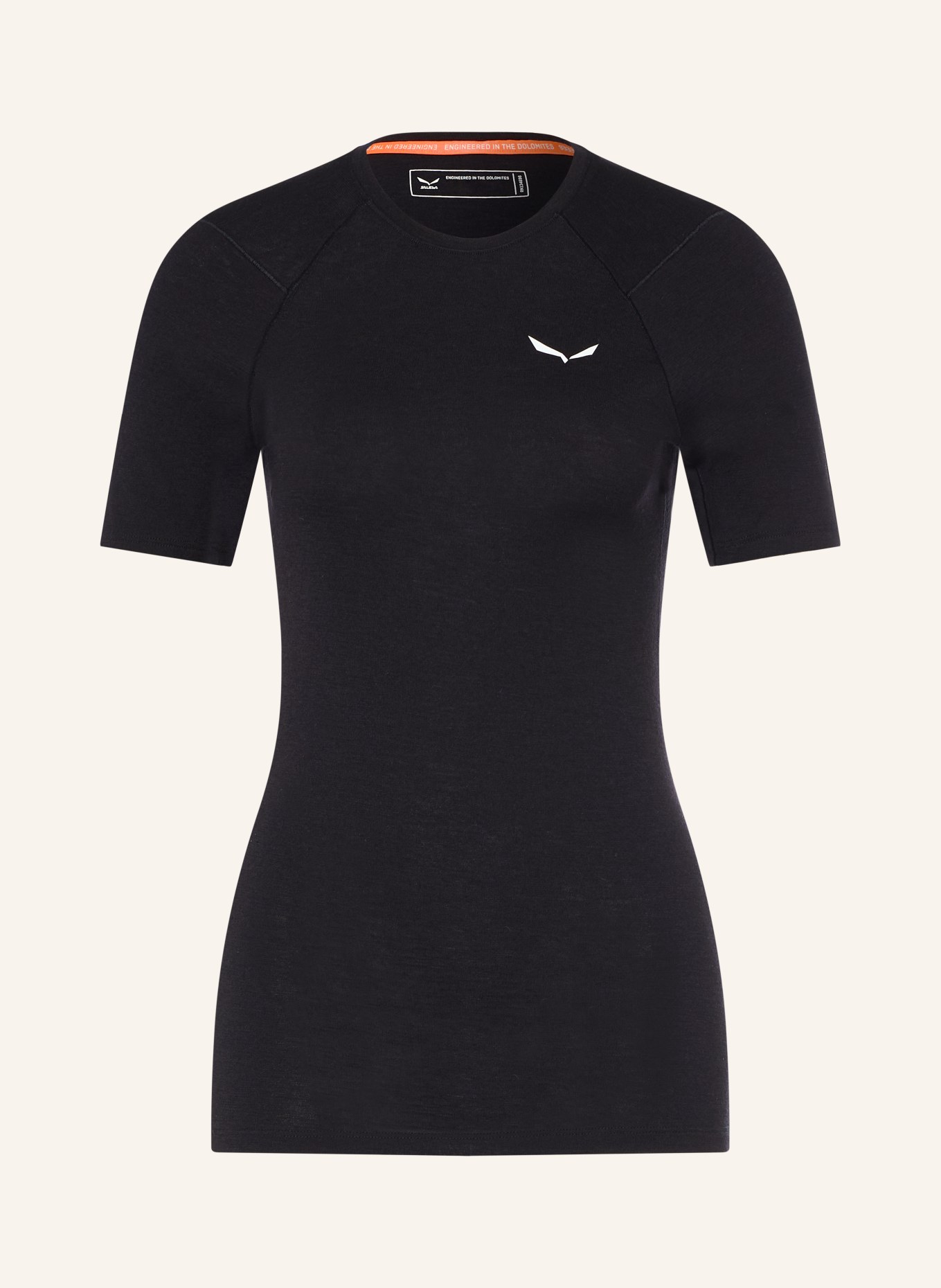 SALEWA T-shirt technique en laine mérinos: NOIR