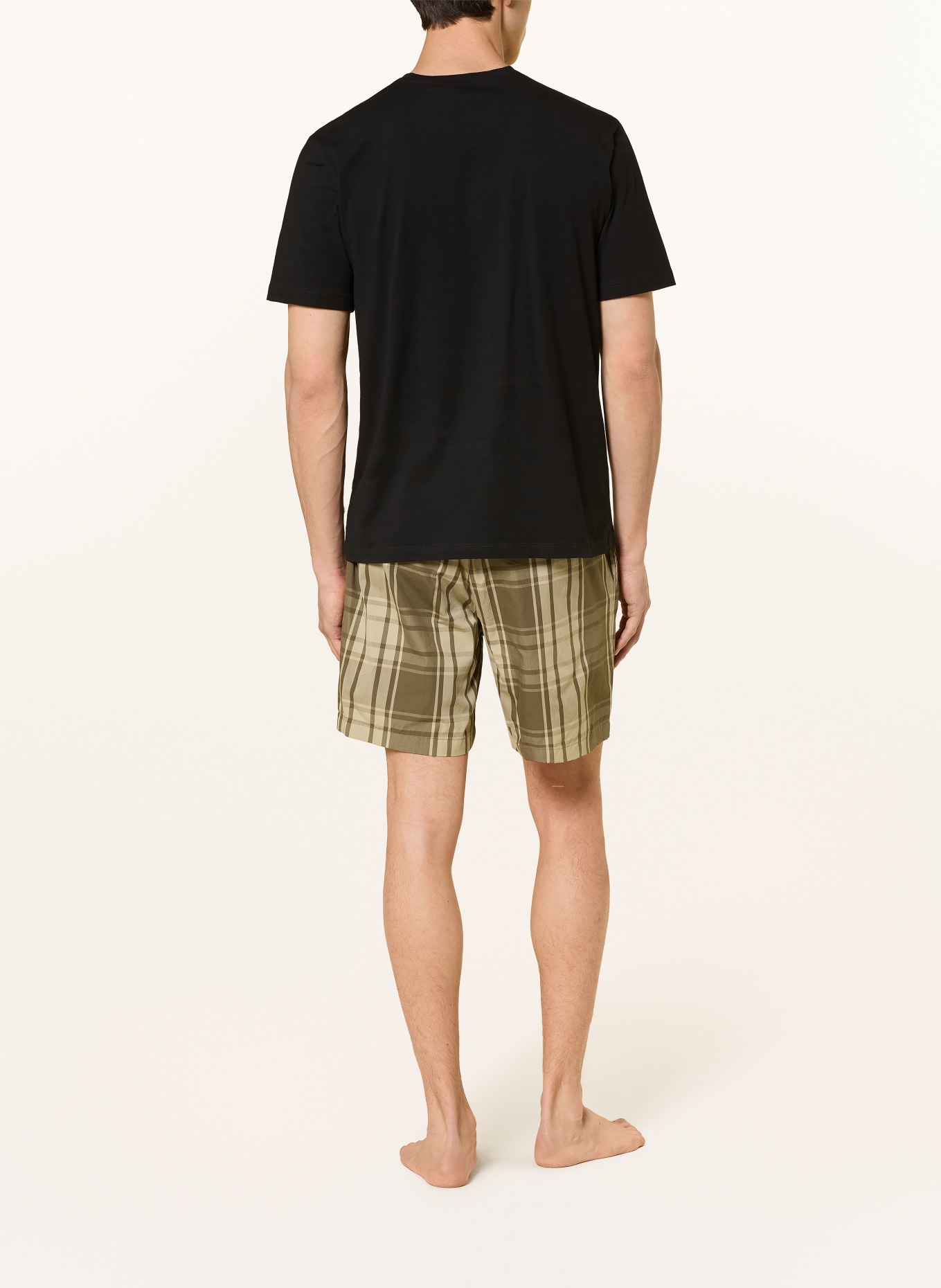 BOSS Shorty-pyjamas EASY SHORT med presentförpackning: KHAKI / LJUSGRÖN / SVART