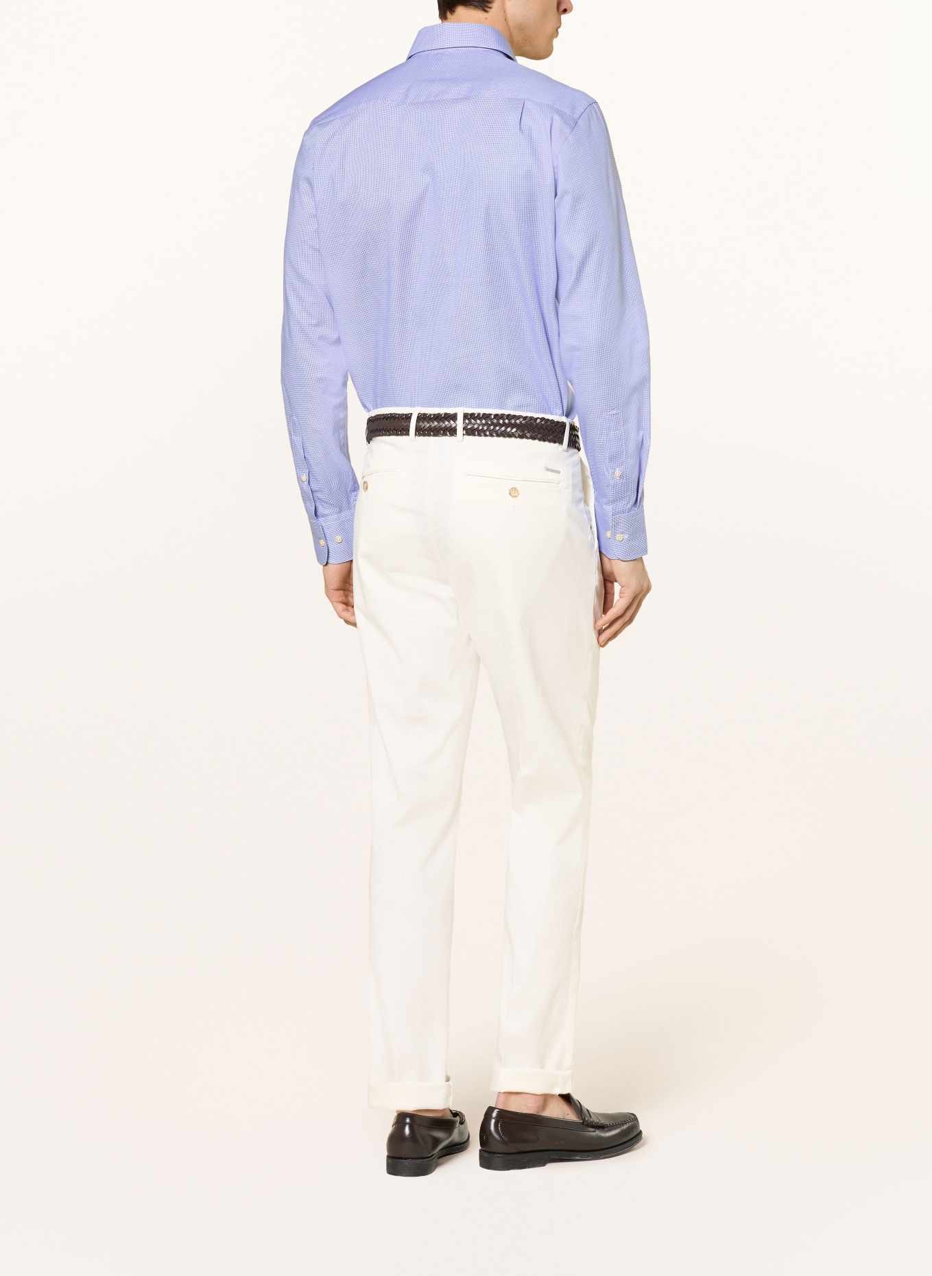 STROKESMAN'S Shirt regular fit: BLUE / WHITE