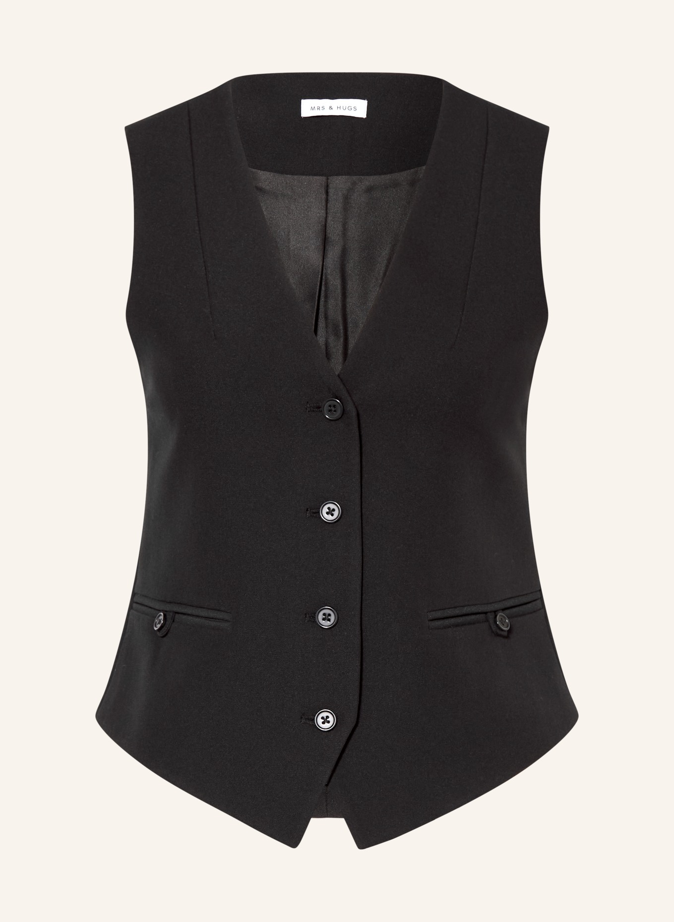 MRS & HUGS Blazer vest: BLACK