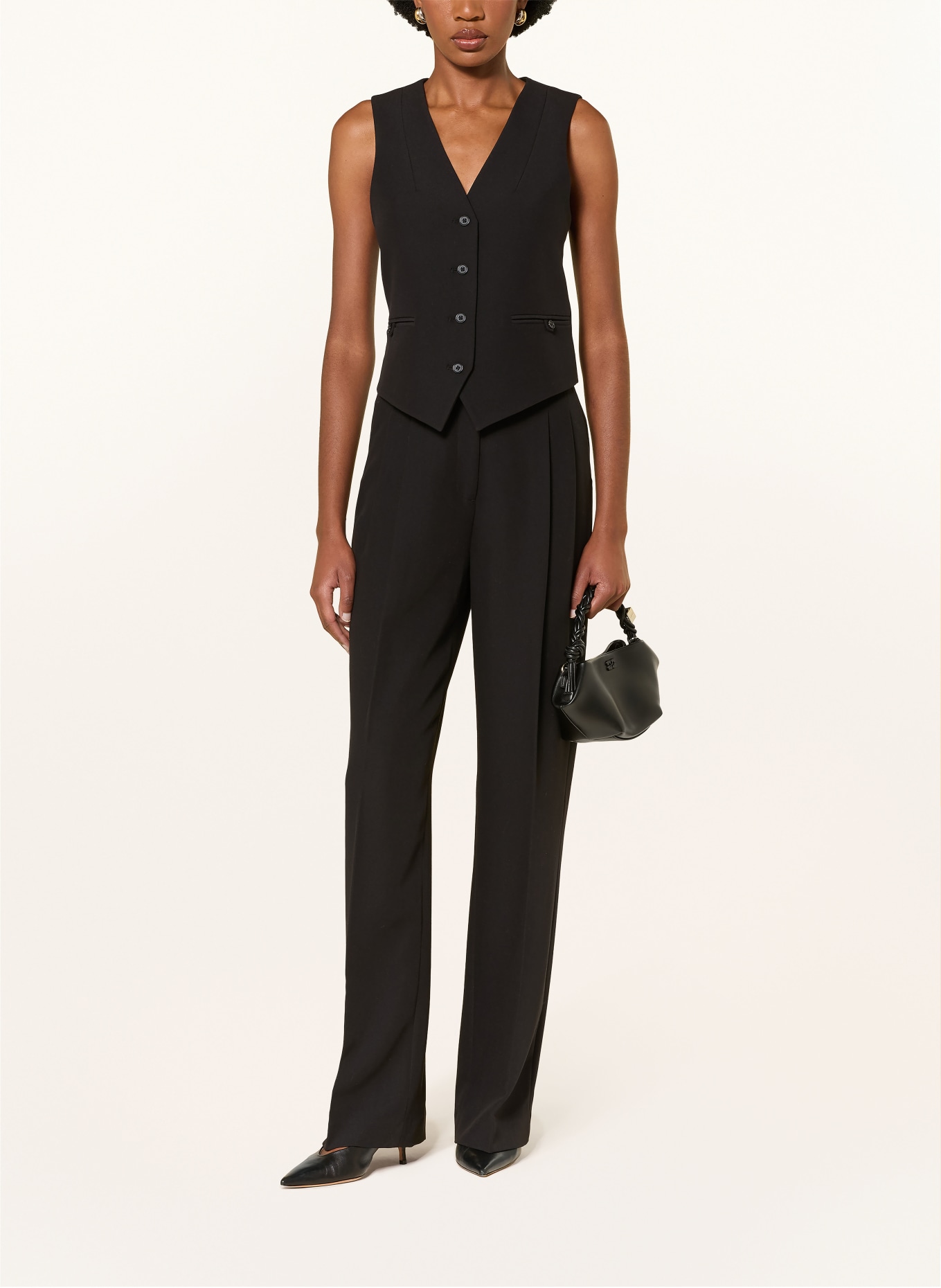 MRS & HUGS Blazer vest: BLACK