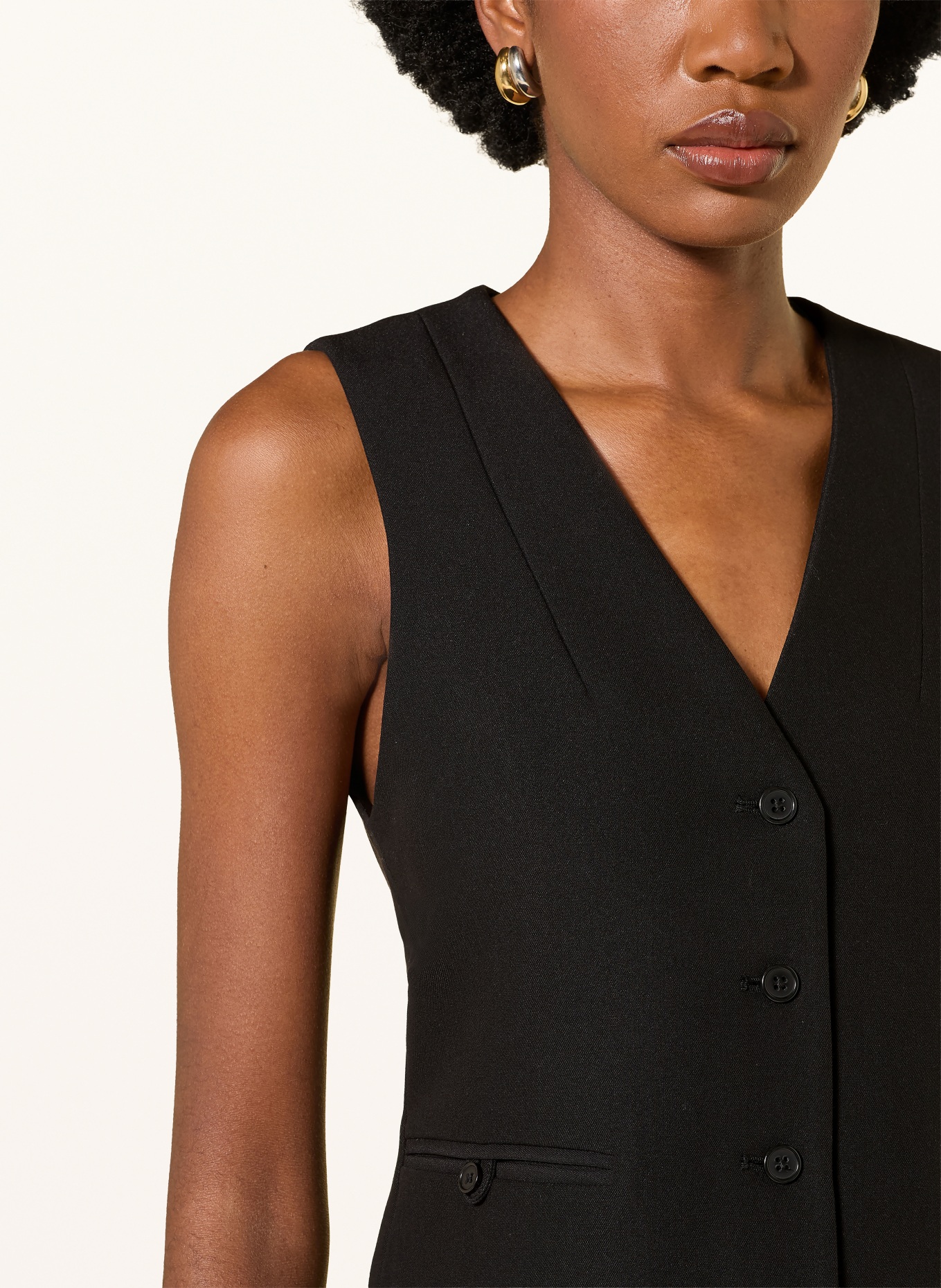 MRS & HUGS Blazer vest: BLACK