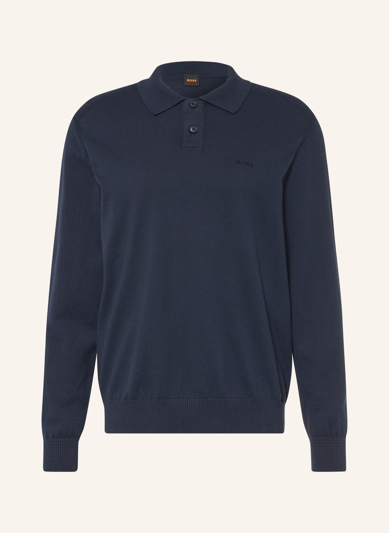 BOSS Knitted polo shirt ASAC: DARK BLUE