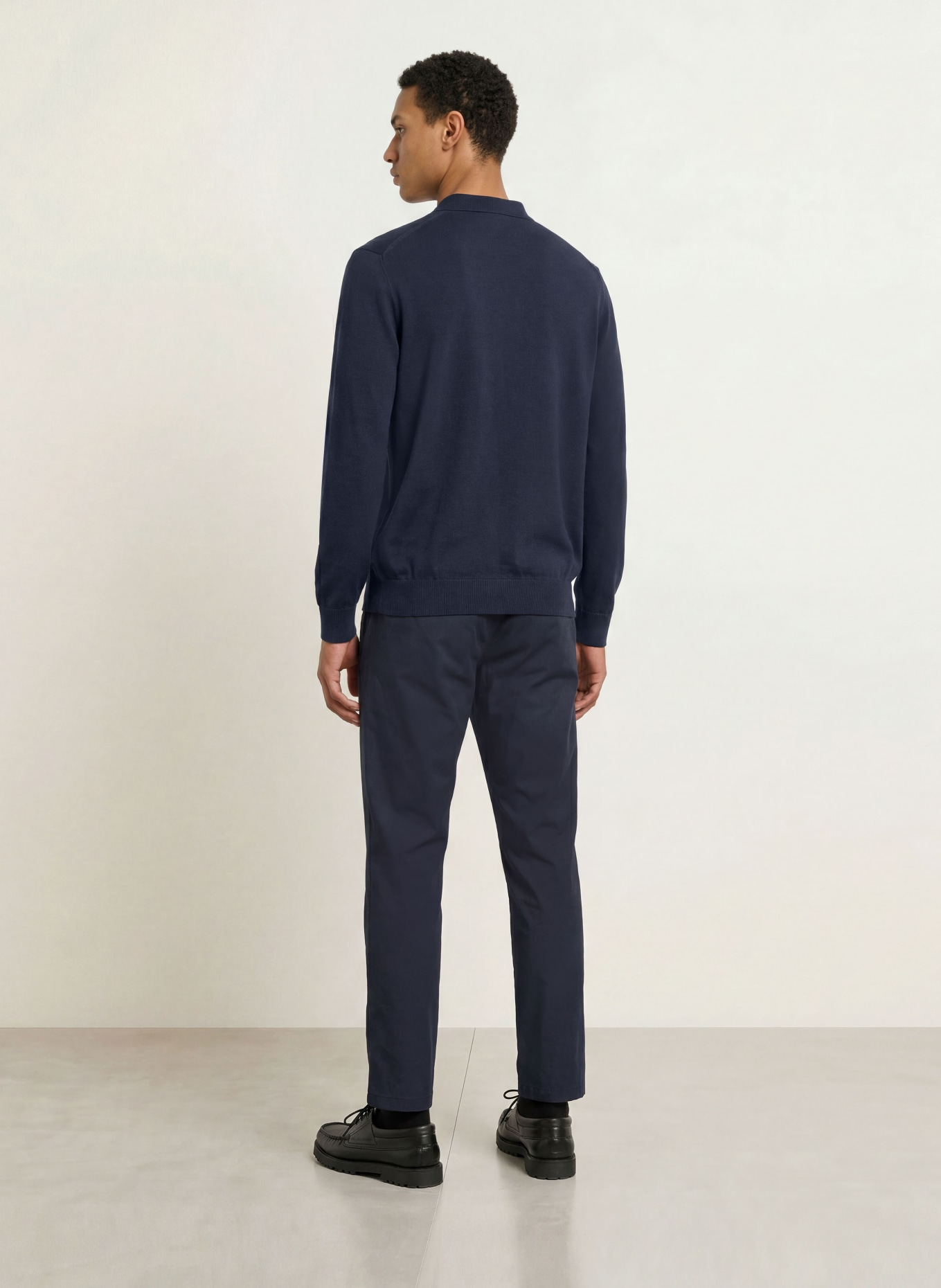 BOSS Knitted polo shirt ASAC: DARK BLUE