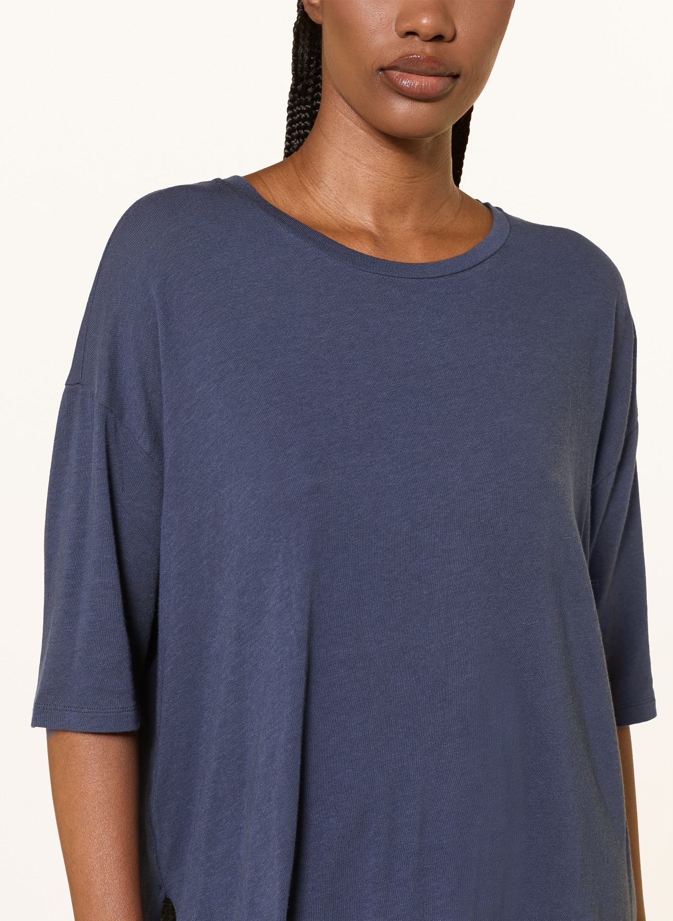 Juvia Shirt FLORINA mit 3/4-Arm: DUNKELBLAU