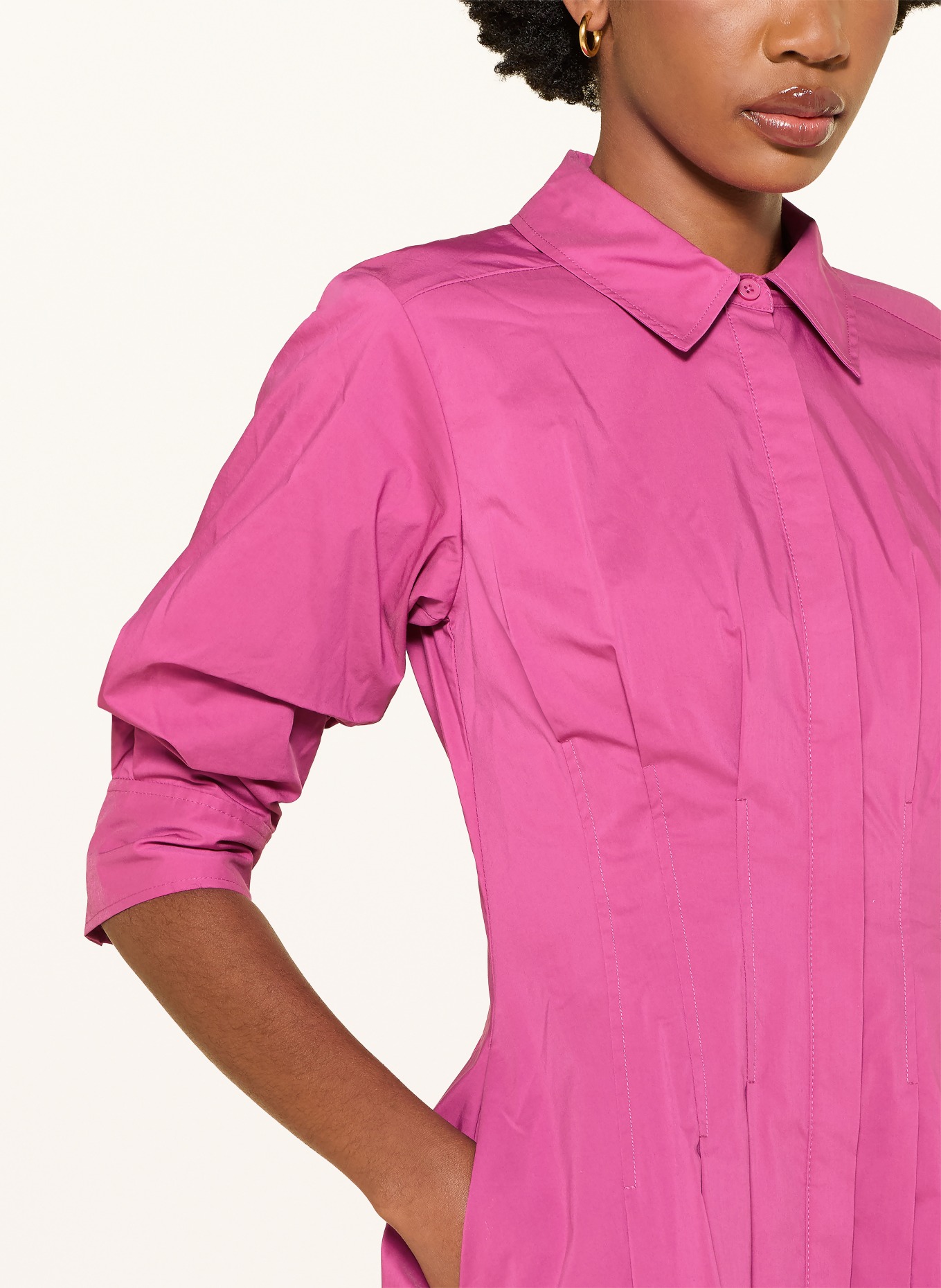 SIMKHAI Hemdblusenkleid JAZZ mit 3/4-Arm: PINK
