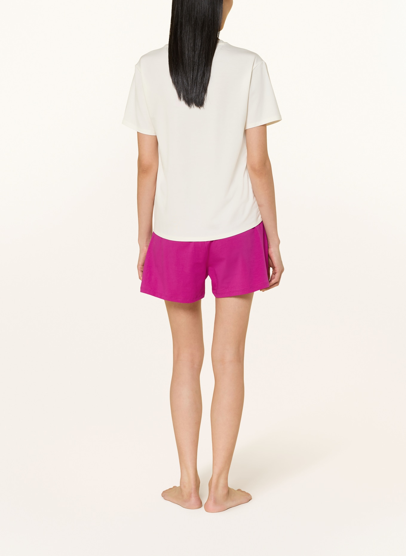 HUGO Schlafshorts HUGO ID: PINK / WEISS