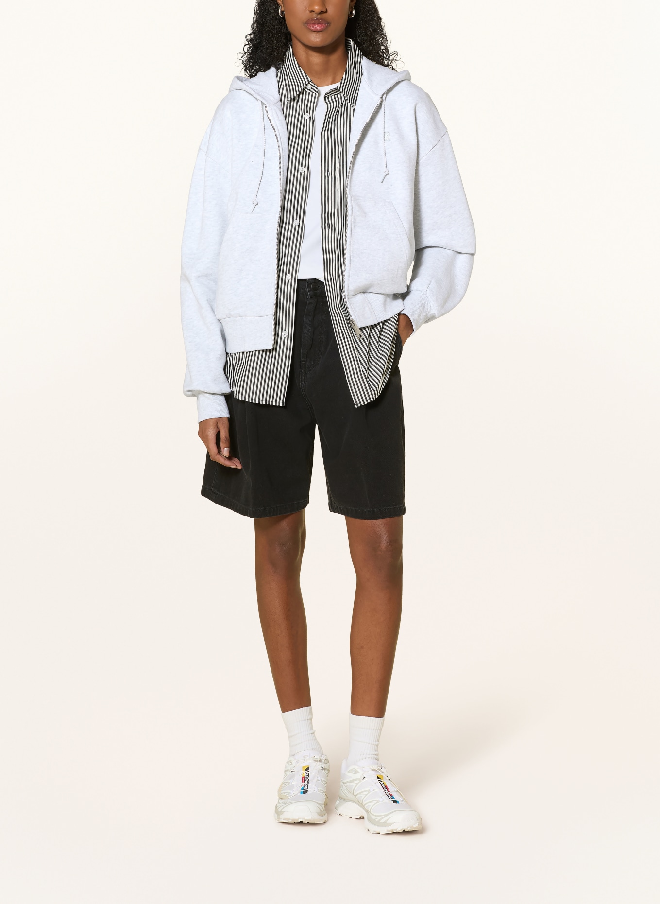 carhartt WIP Sweatjack CASEY: LICHTGRIJS