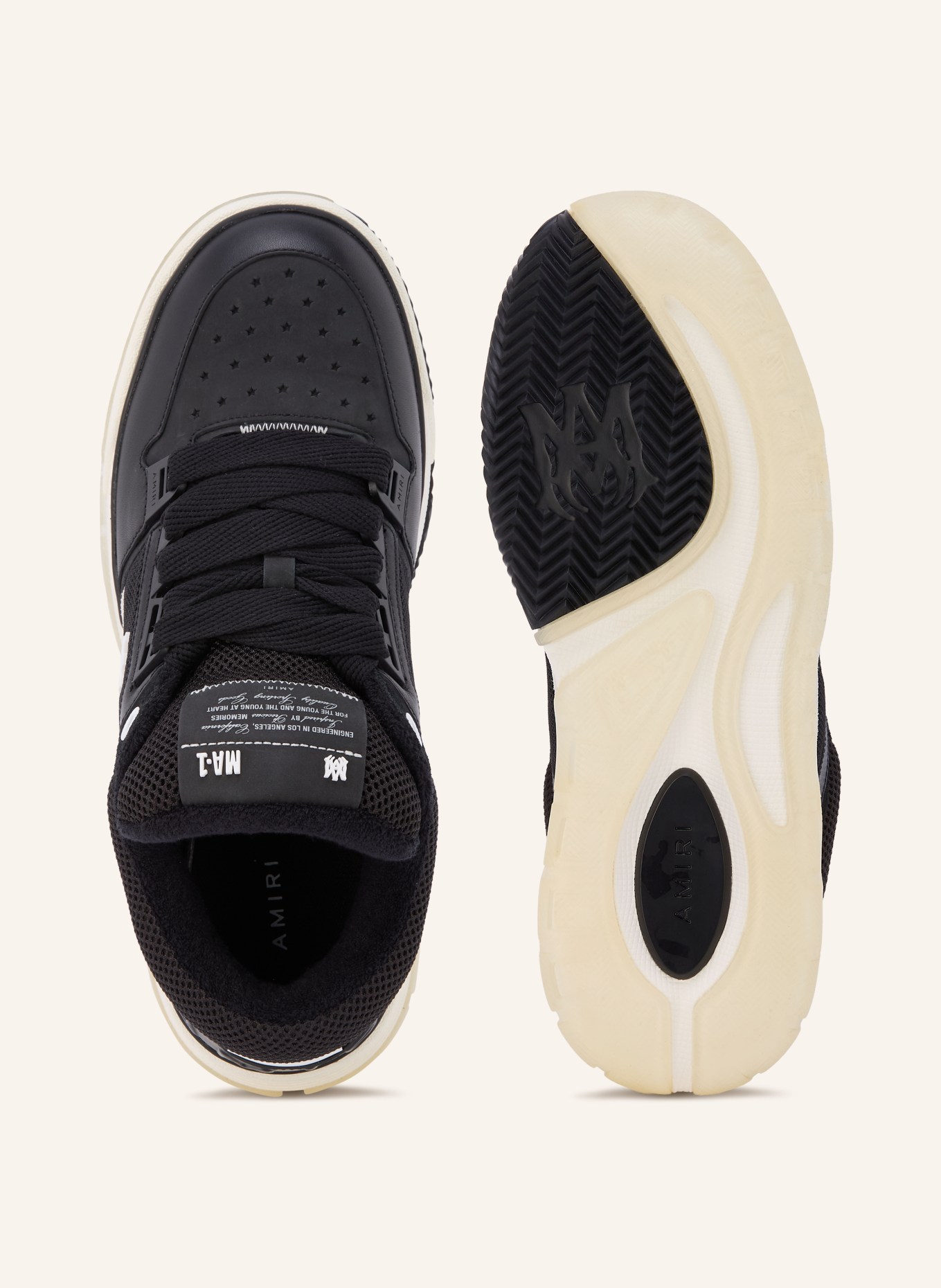 AMIRI Sneaker MA-1: ZWART / WIT