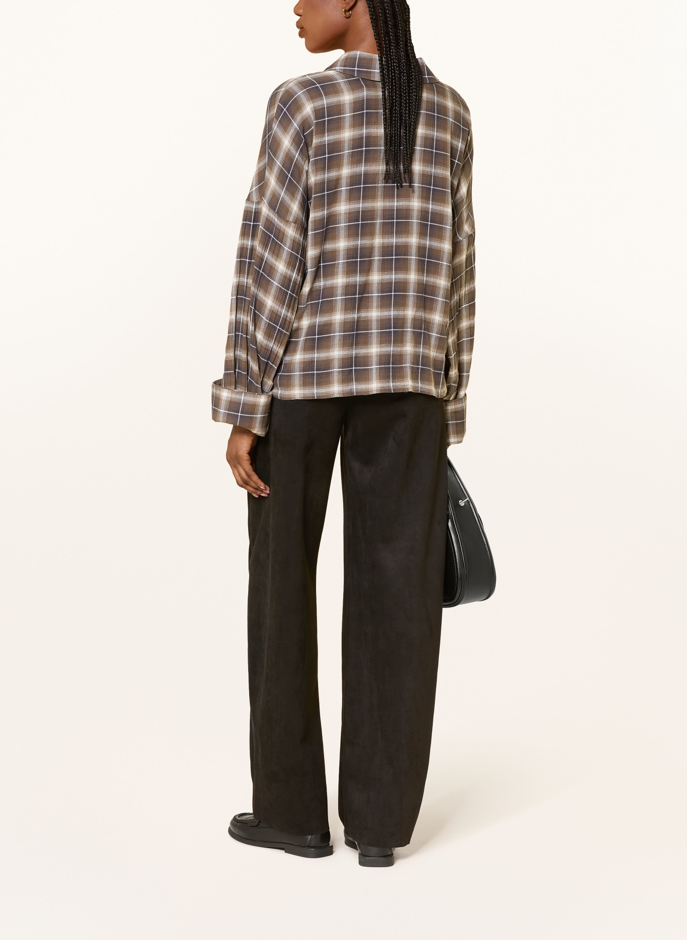 DRYKORN Marlenehose CONSIDER in Lederoptik: SCHWARZ