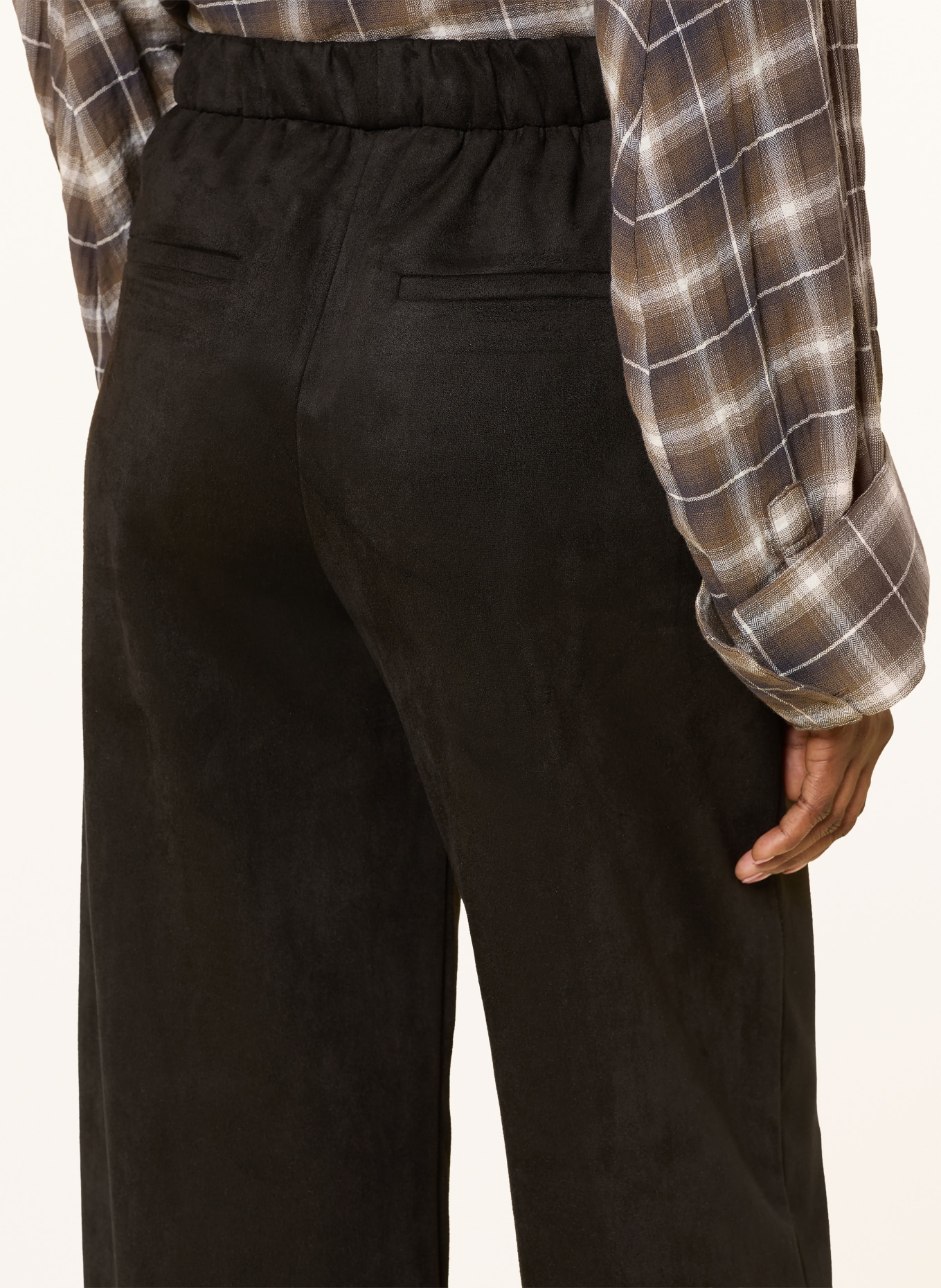 DRYKORN Marlenehose CONSIDER in Lederoptik: SCHWARZ