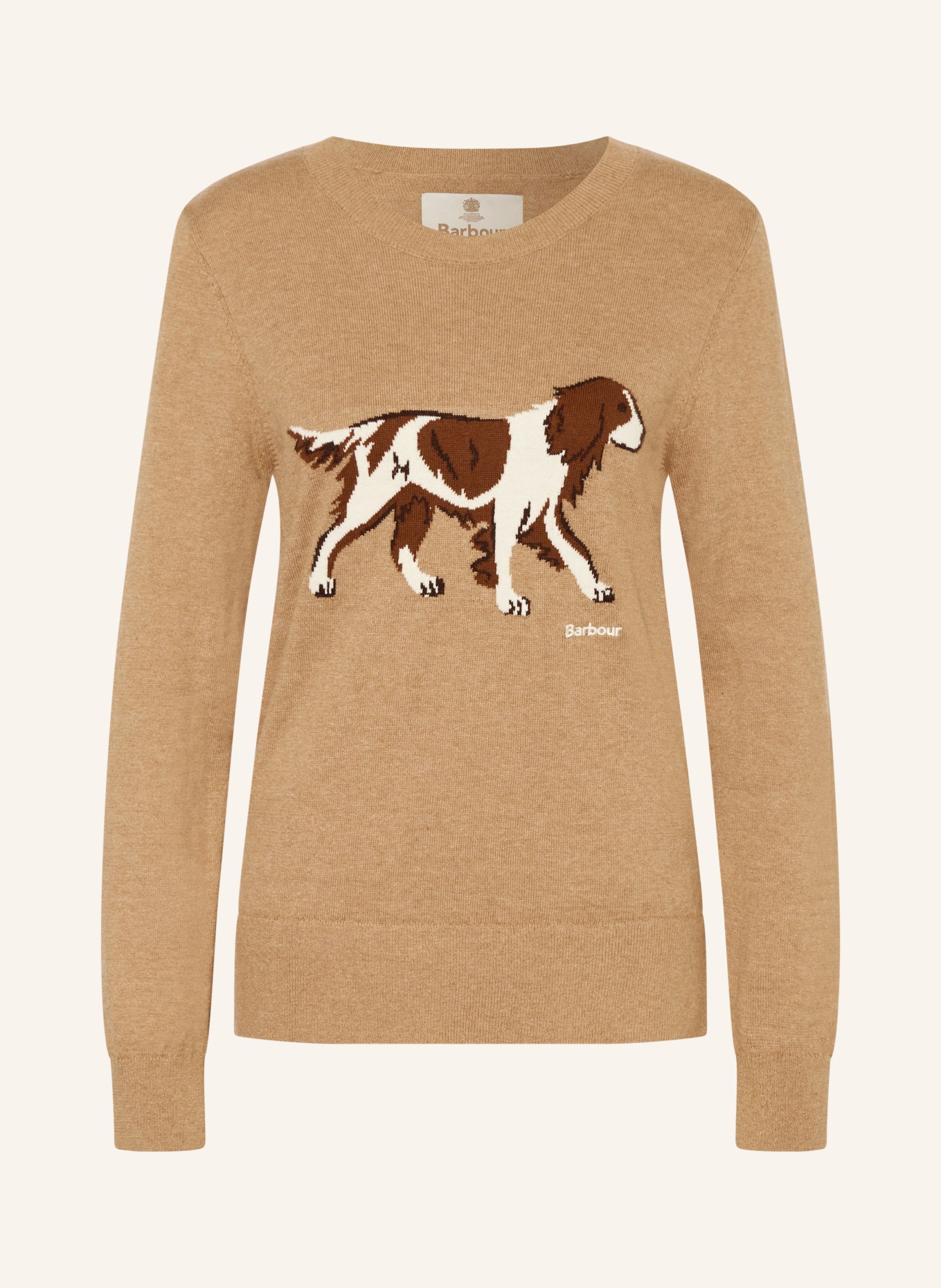 Barbour Trui FAREHAM: CAMEL / BRUIN / WIT