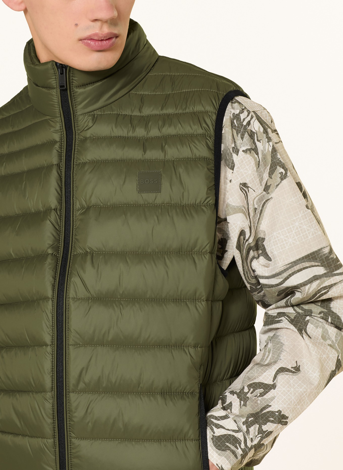 BOSS Kamizelka pikowana ODENO: KHAKI