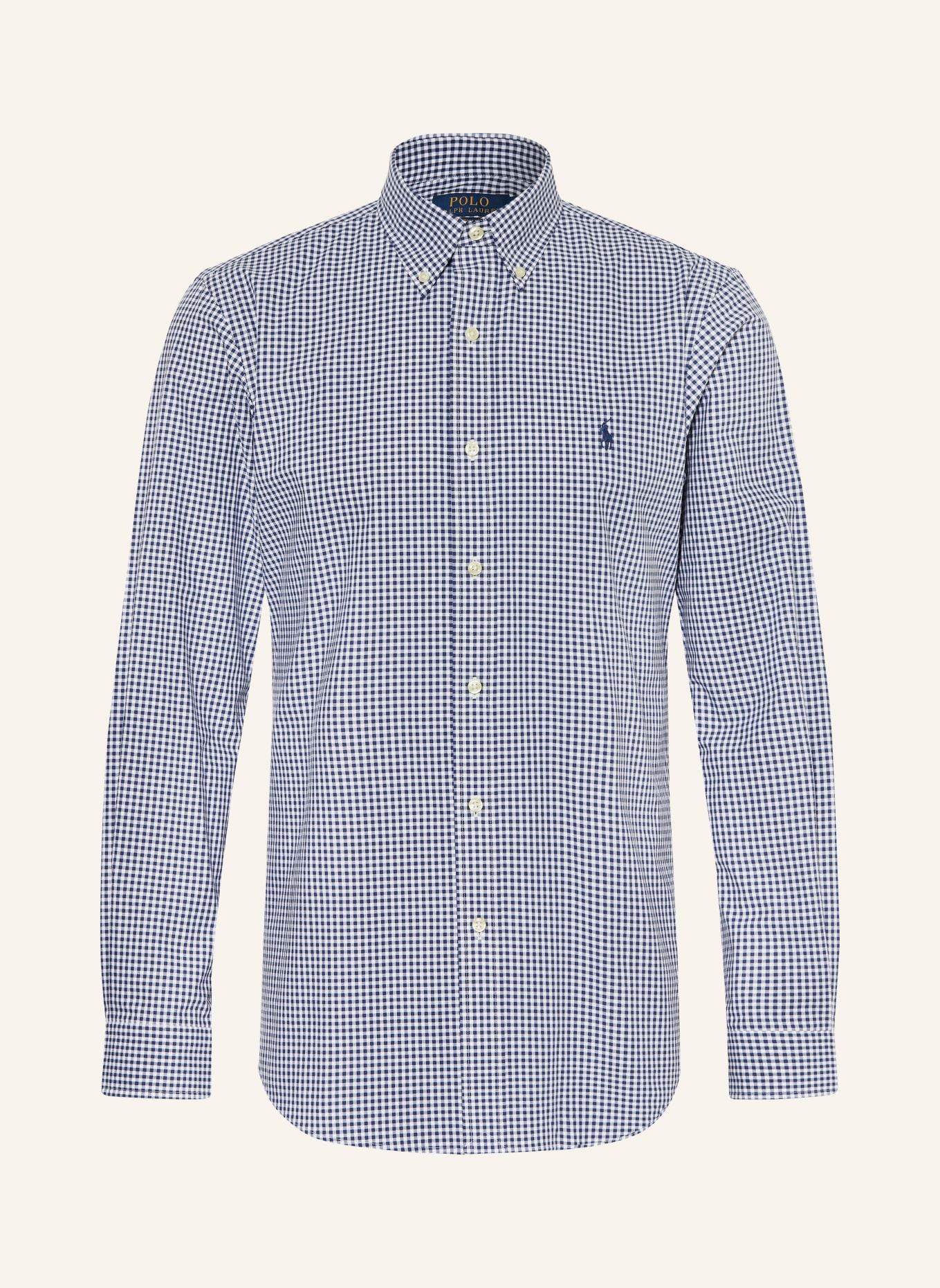 POLO RALPH LAUREN Chemise Custom Fit: BLEU FONCÉ / BLANC