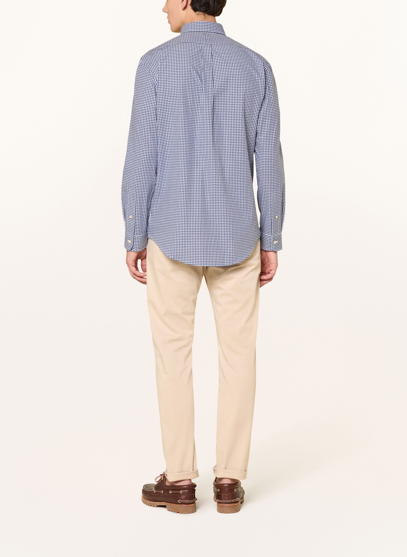 POLO RALPH LAUREN Chemise Custom Fit: BLEU FONCÉ / BLANC