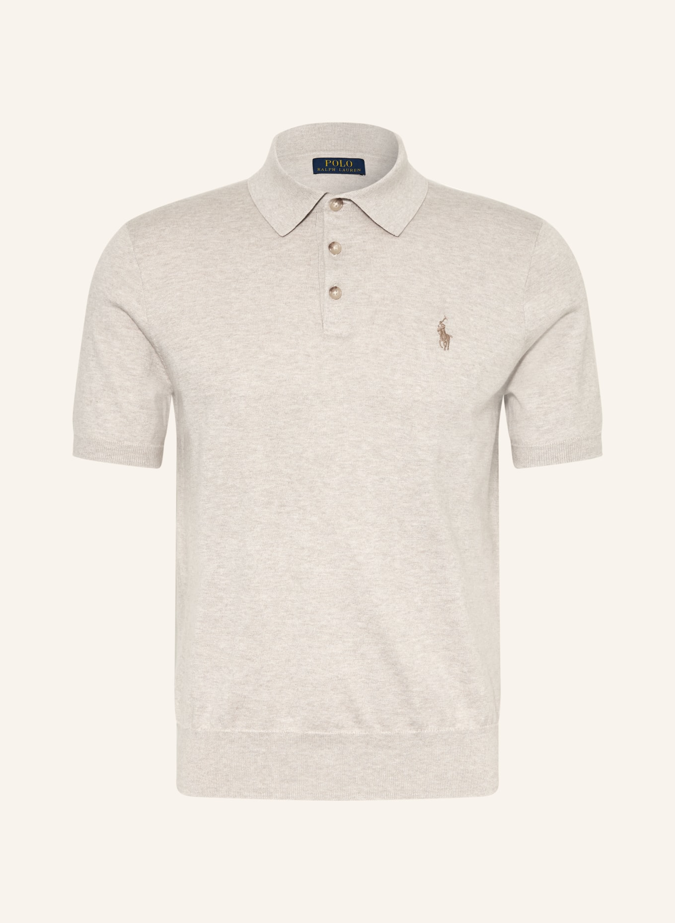 POLO RALPH LAUREN Polo en maille: BEIGE