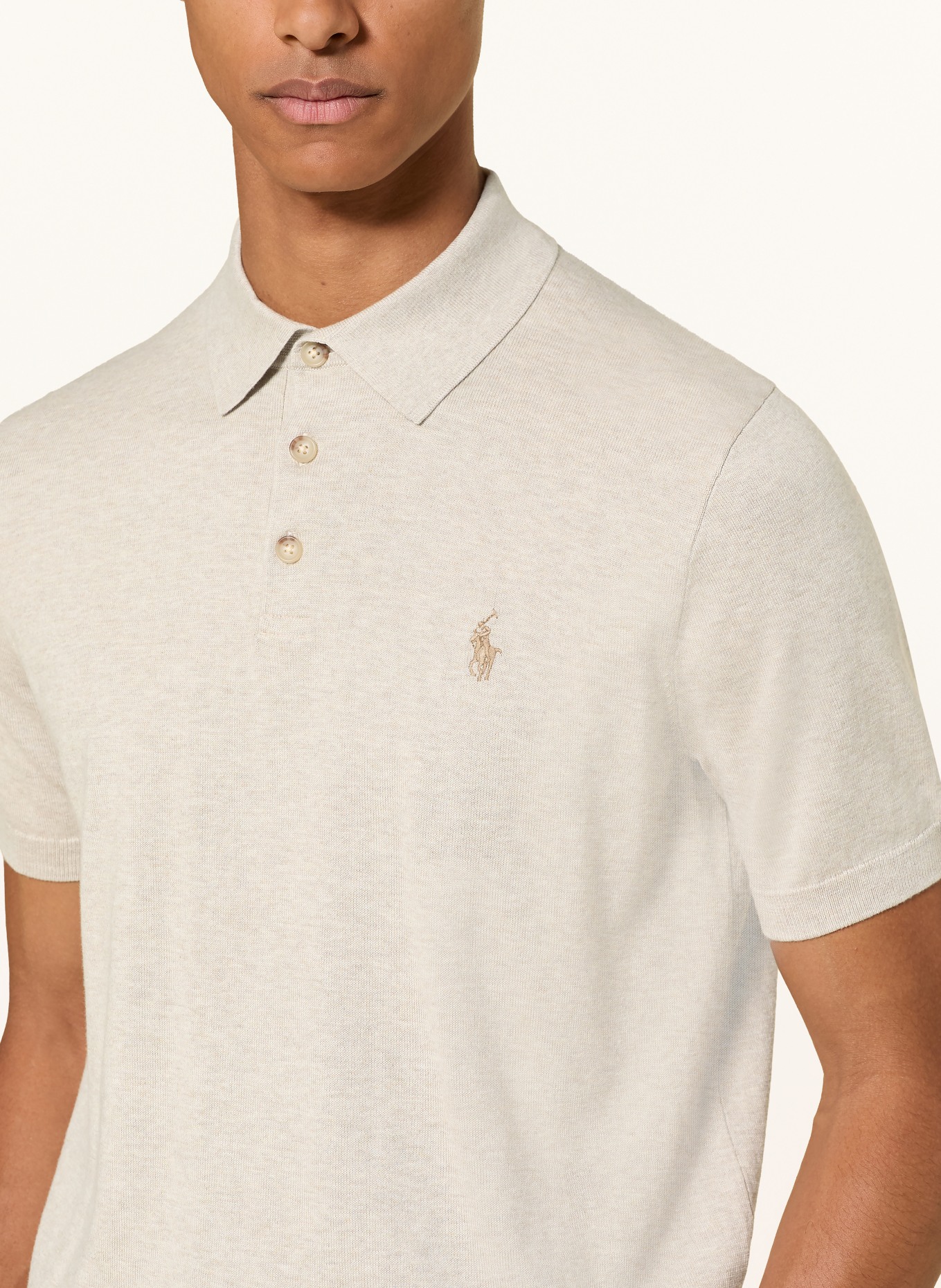 POLO RALPH LAUREN Polo en maille: BEIGE