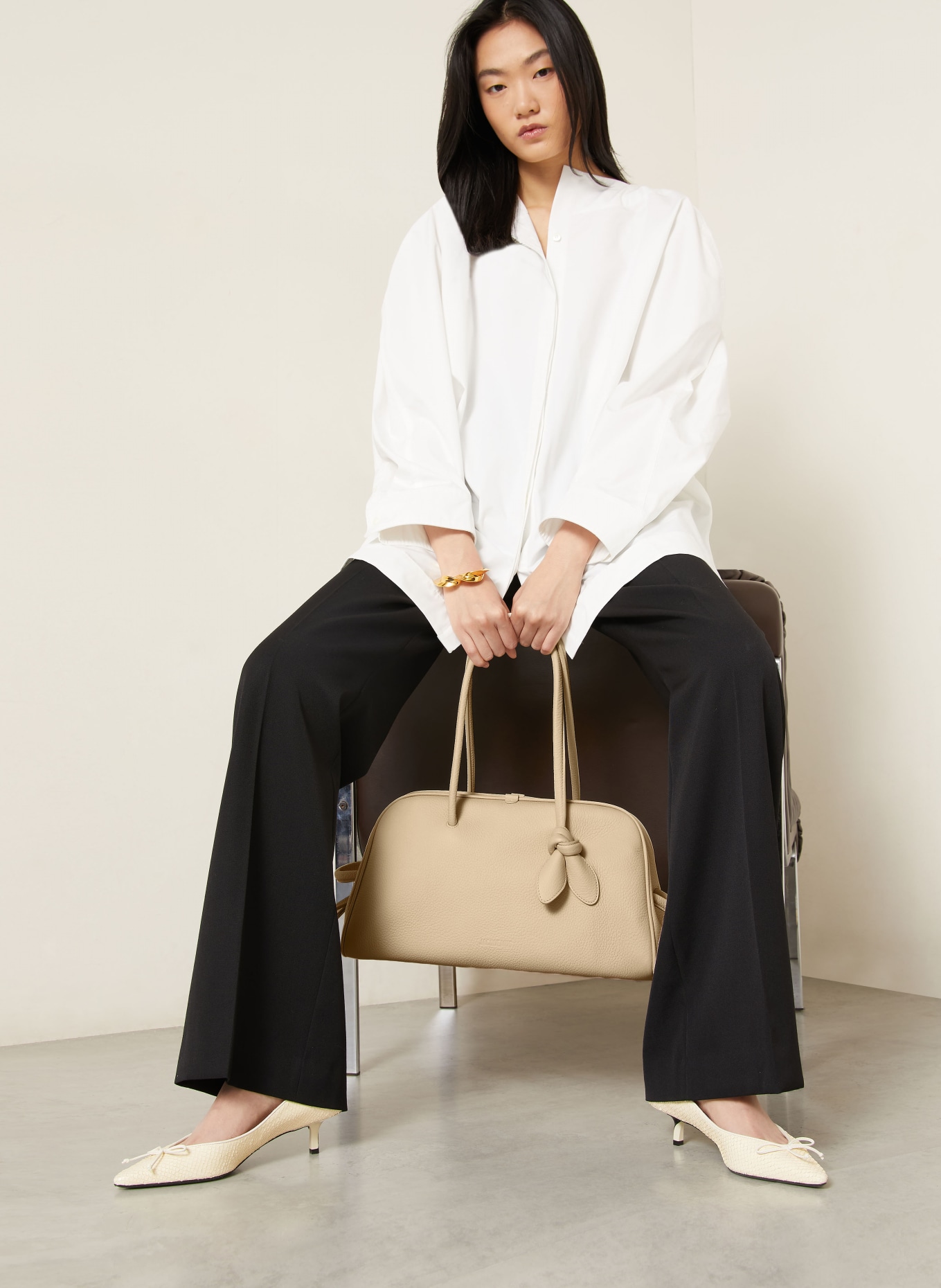 JACQUEMUS Handtas LE TURISMO: CRÈME / ZILVER