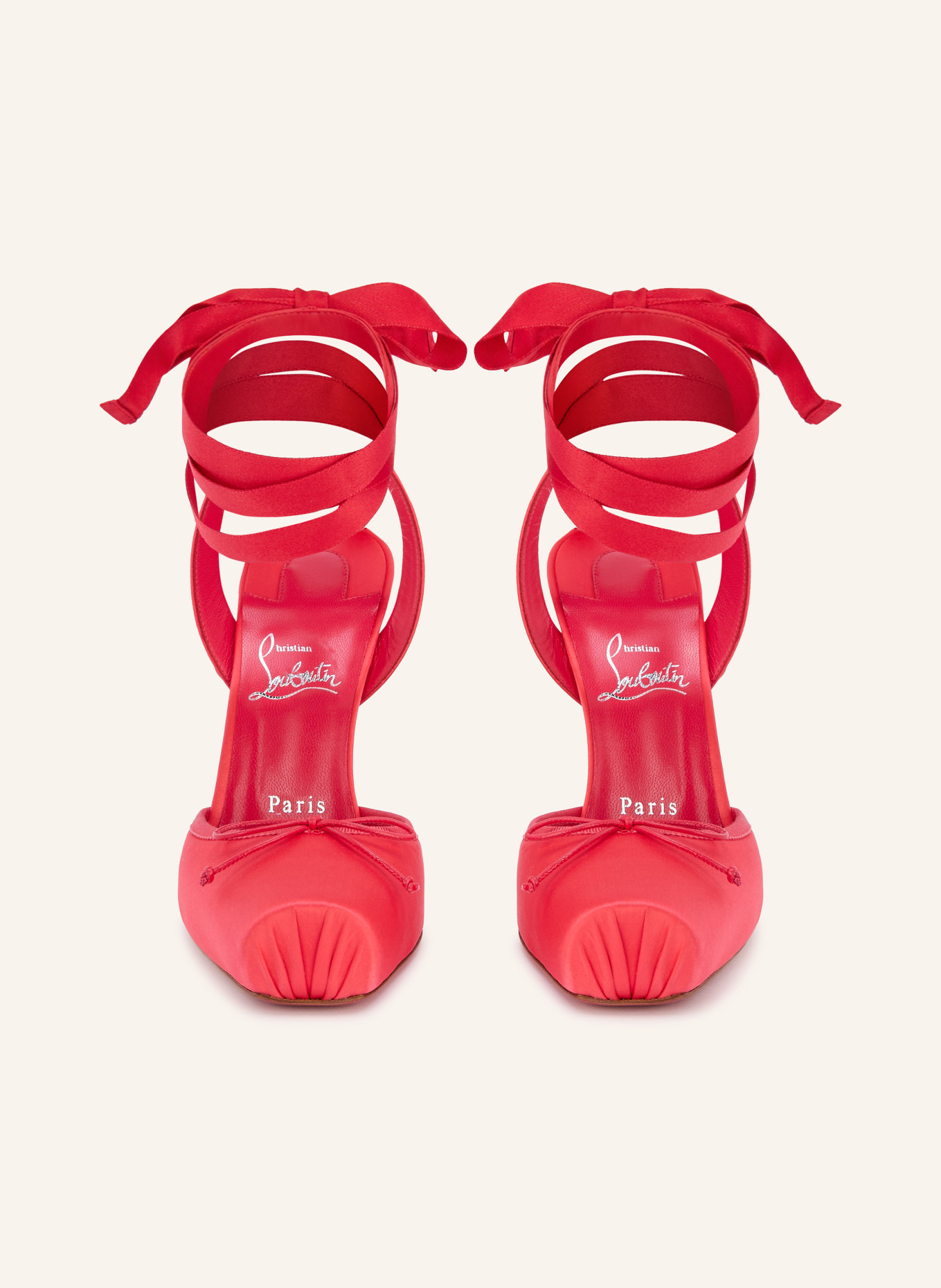 Christian Louboutin Slingback pumps CASSIA LACE UP 100: RED