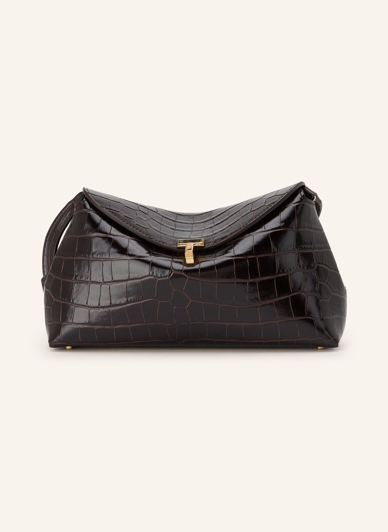 TOTEME Koppeling T-LOCK: MARRON FONCÉ / GOUD