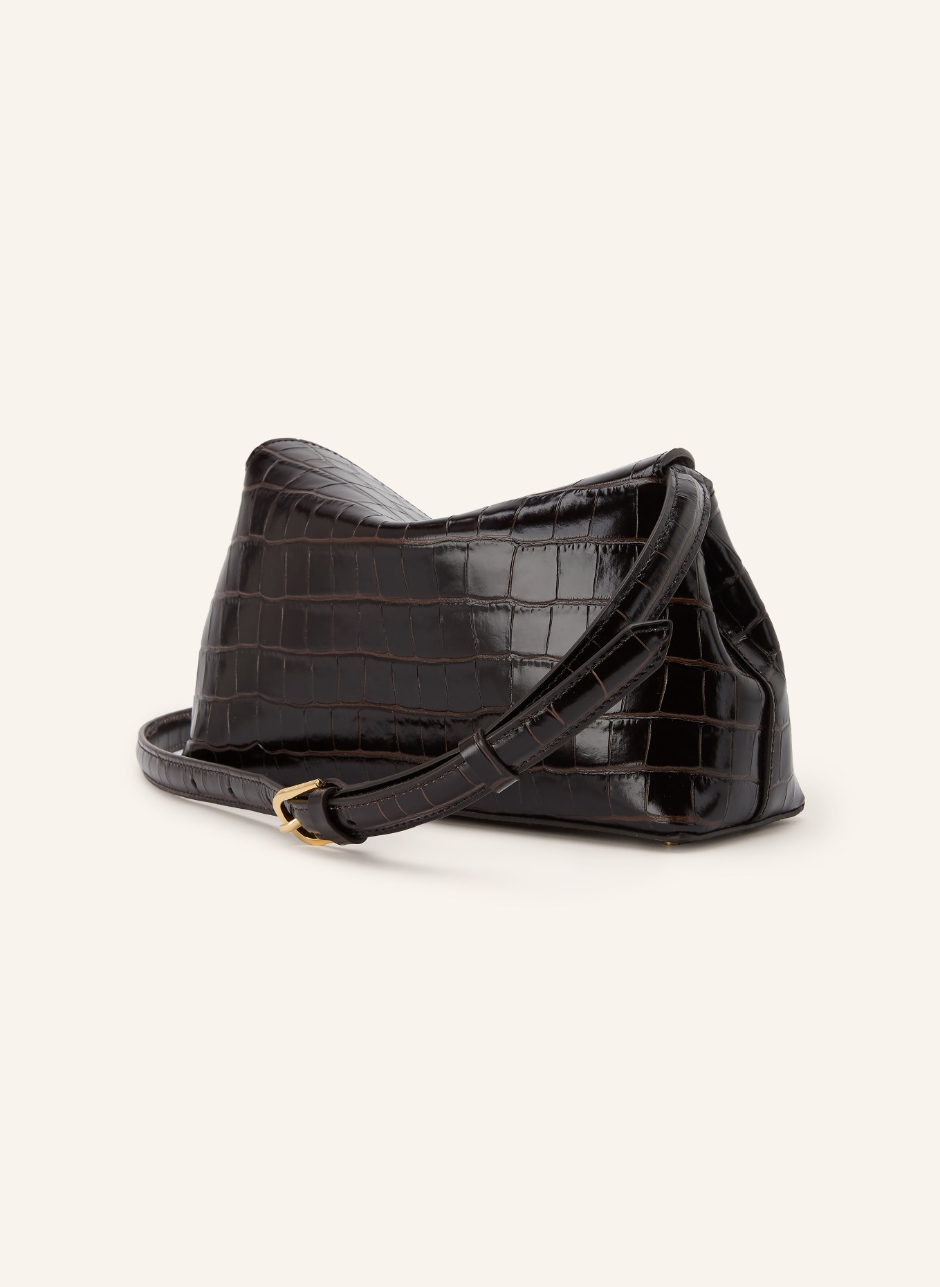 TOTEME Koppeling T-LOCK: MARRON FONCÉ / GOUD