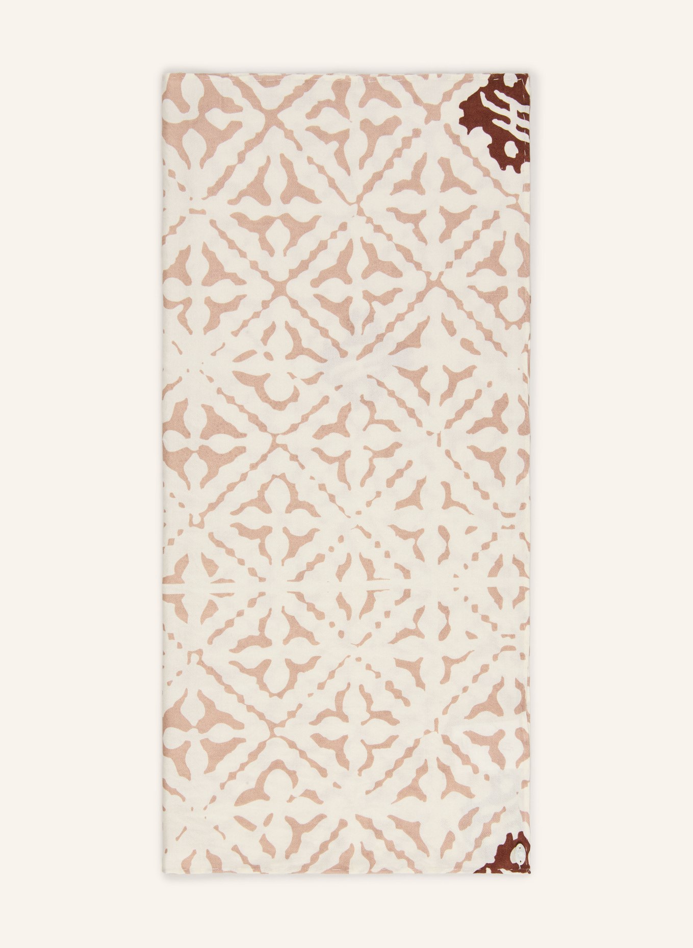 friendly hunting Seidentuch EYES OF MARAKECH: ECRU / DUNKELBRAUN / BEIGE