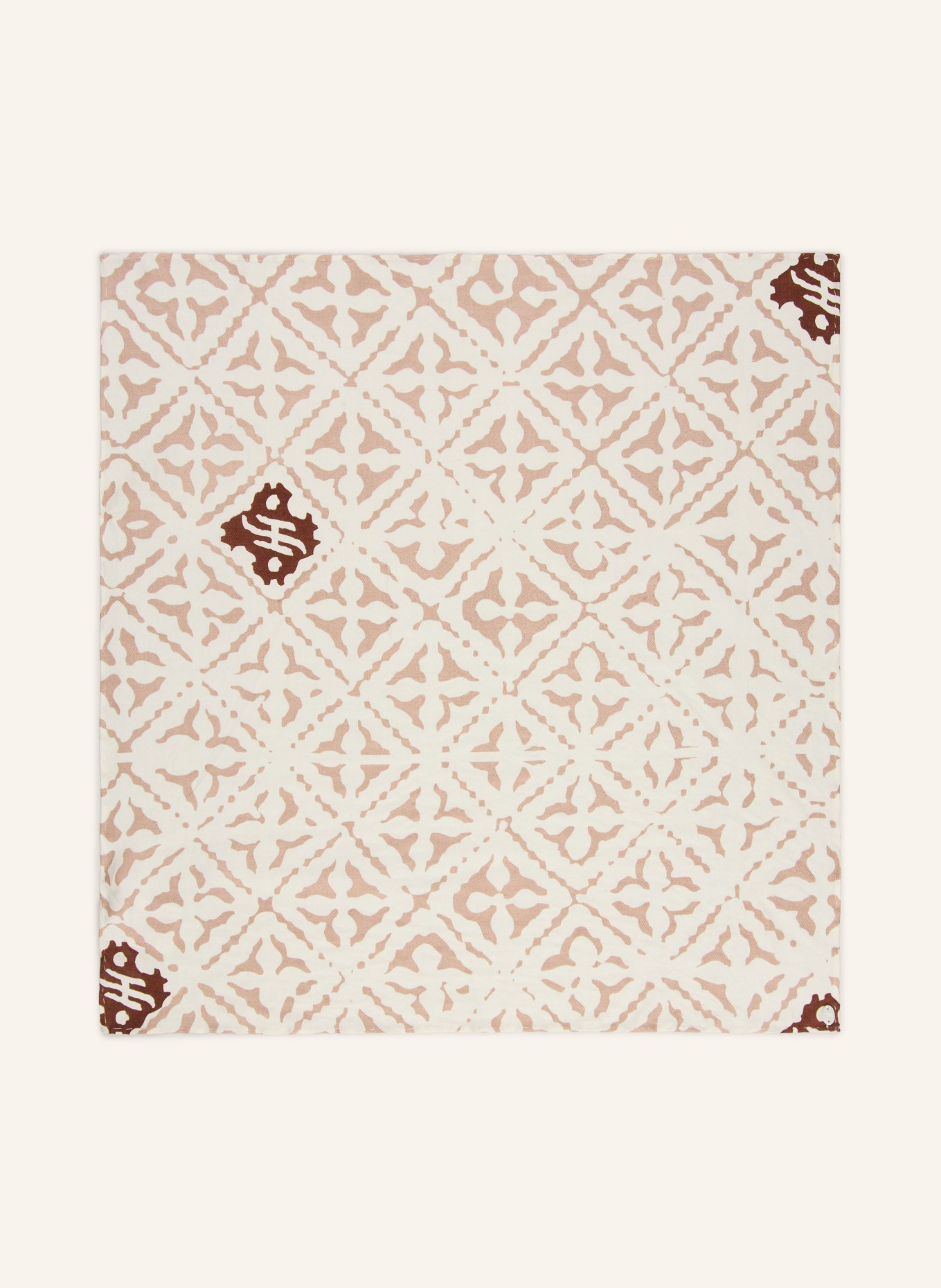 friendly hunting Seidentuch EYES OF MARAKECH: ECRU / DUNKELBRAUN / BEIGE