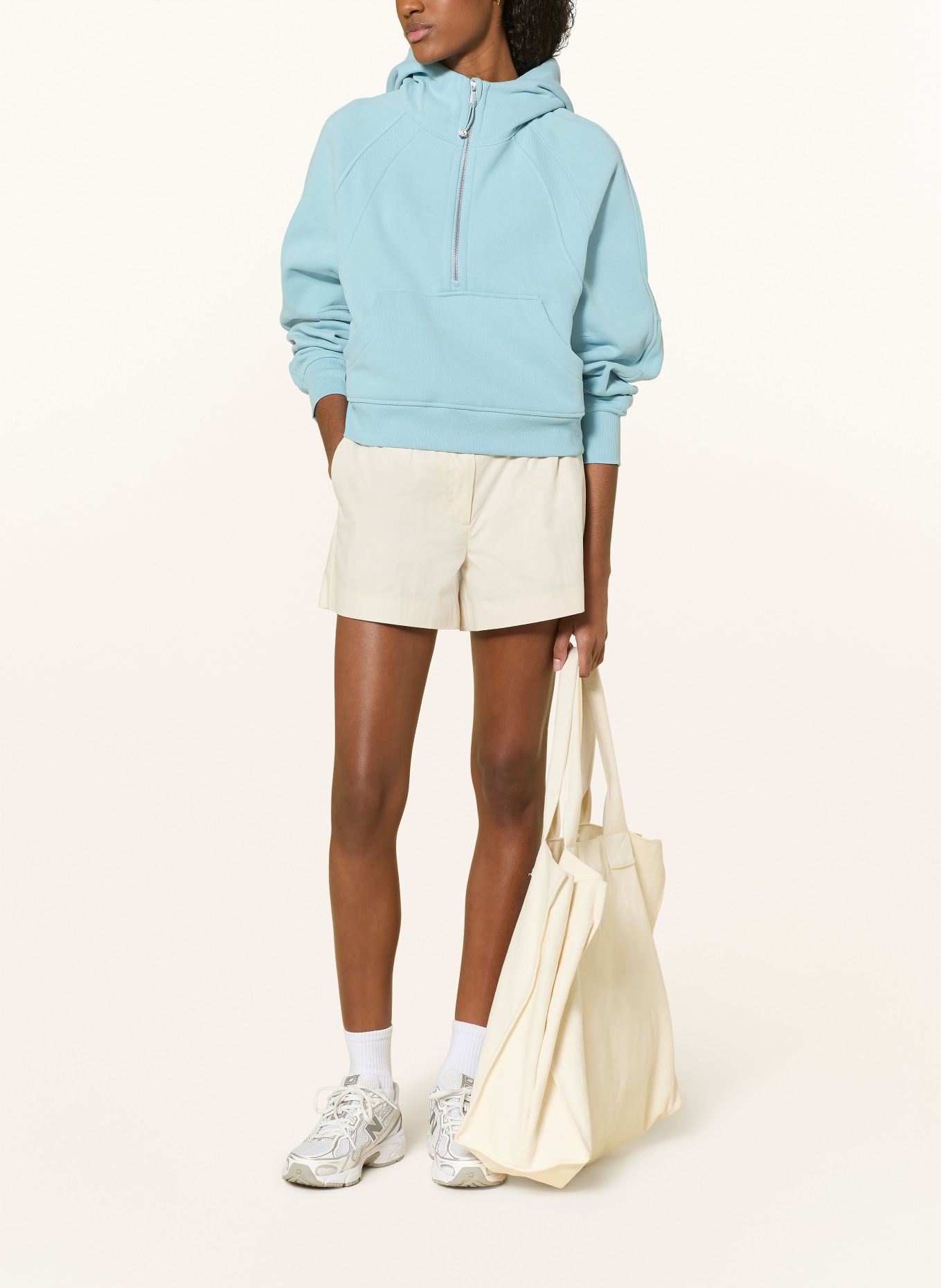 lululemon Bluza z kapturem SCUBA OVERSIZED HALF ZIP: TURKUSOWY