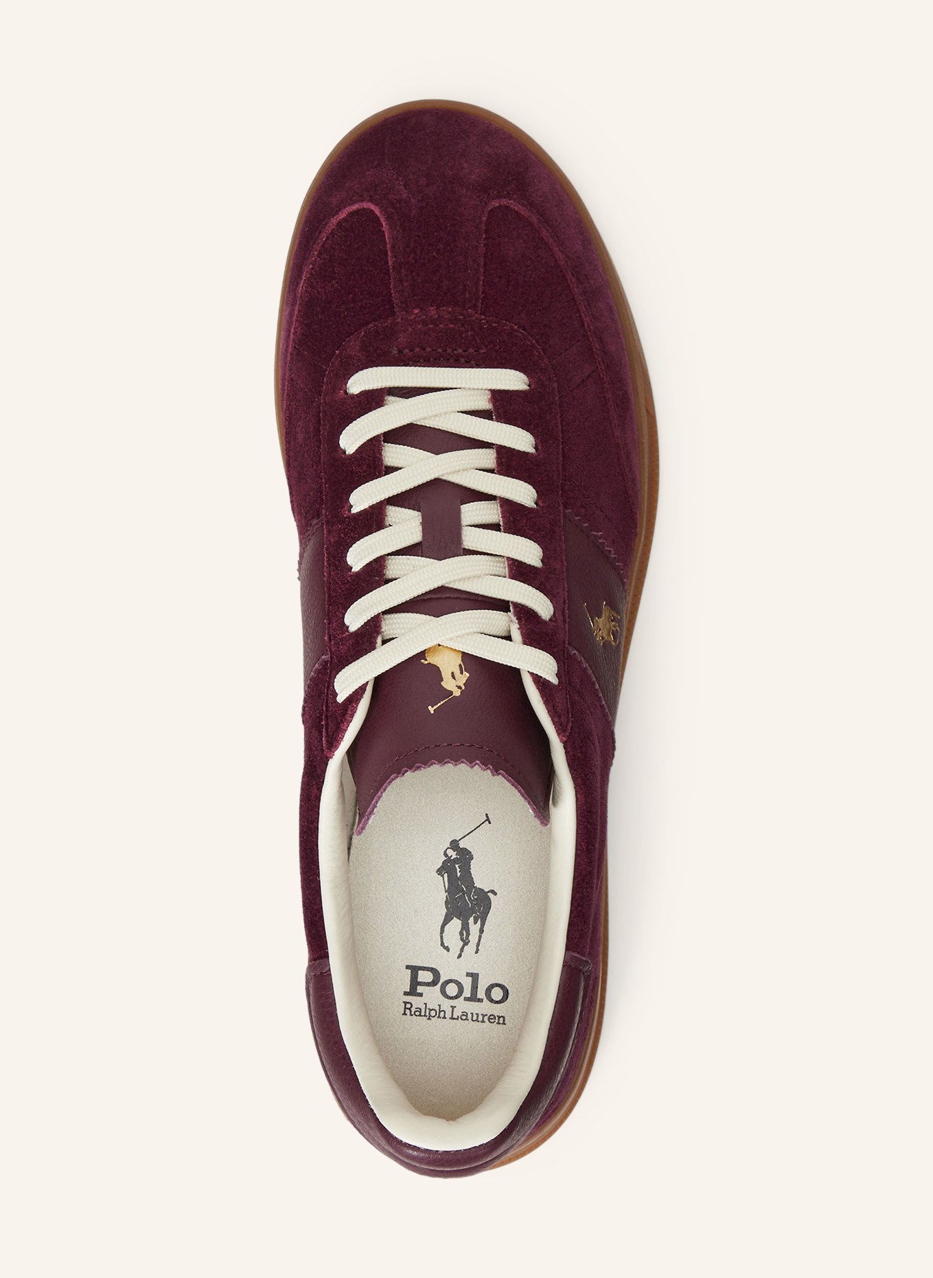POLO RALPH LAUREN Adidași HERITAGE AERA: ROȘU ÎNCHIS / MARO ÎNCHIS