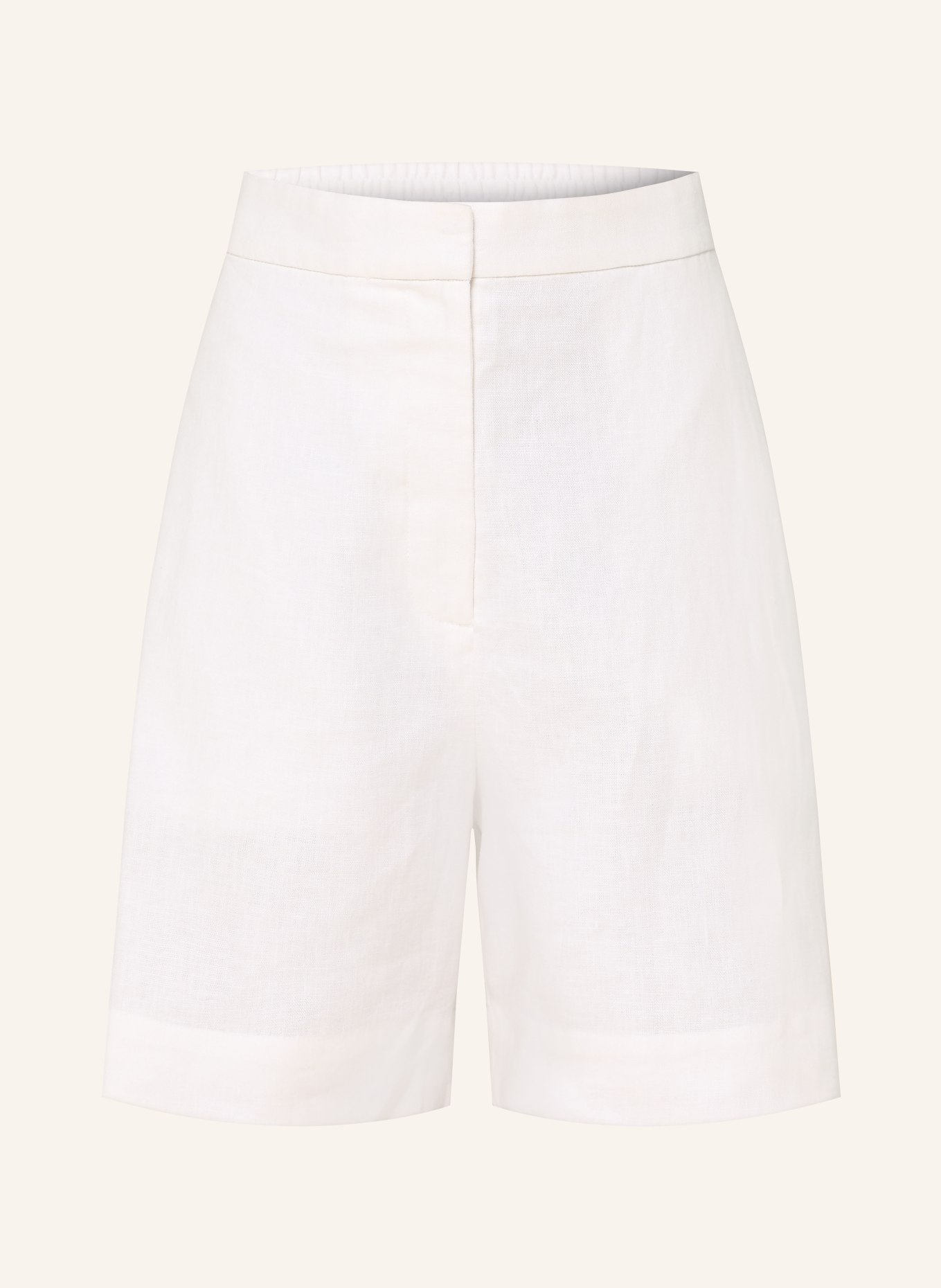 COS Linen shorts: WHITE