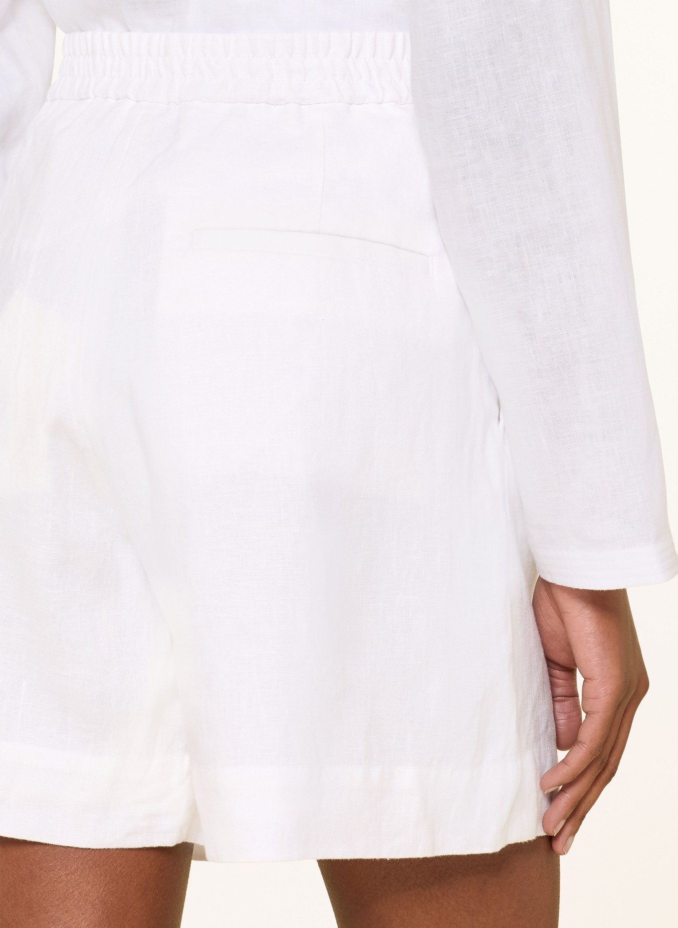COS Linen shorts: WHITE